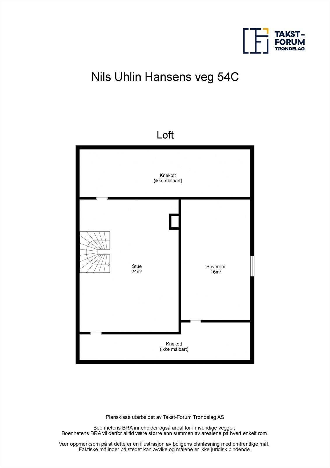 Planskisse loft. Galleribilde