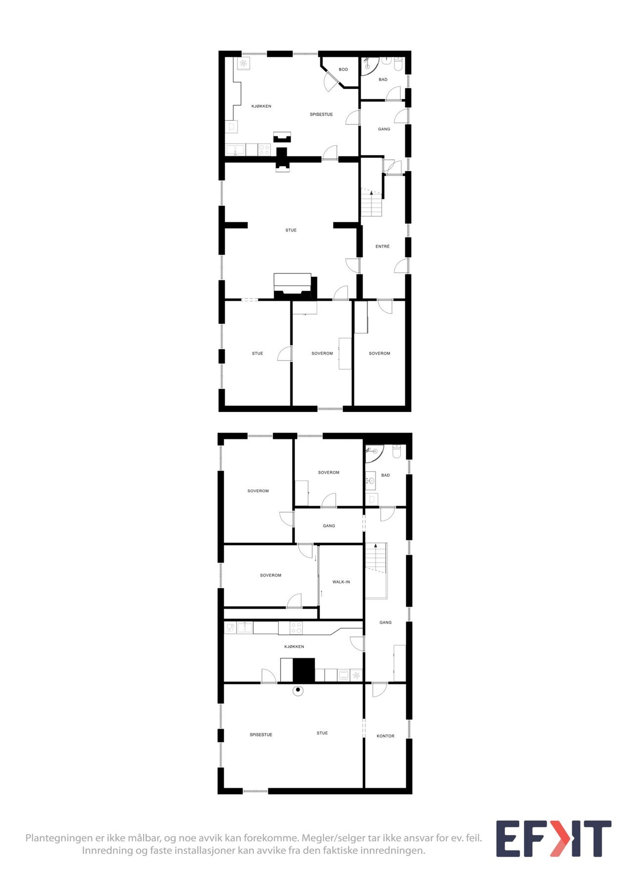 Planløsninger våningshuset Galleribilde
