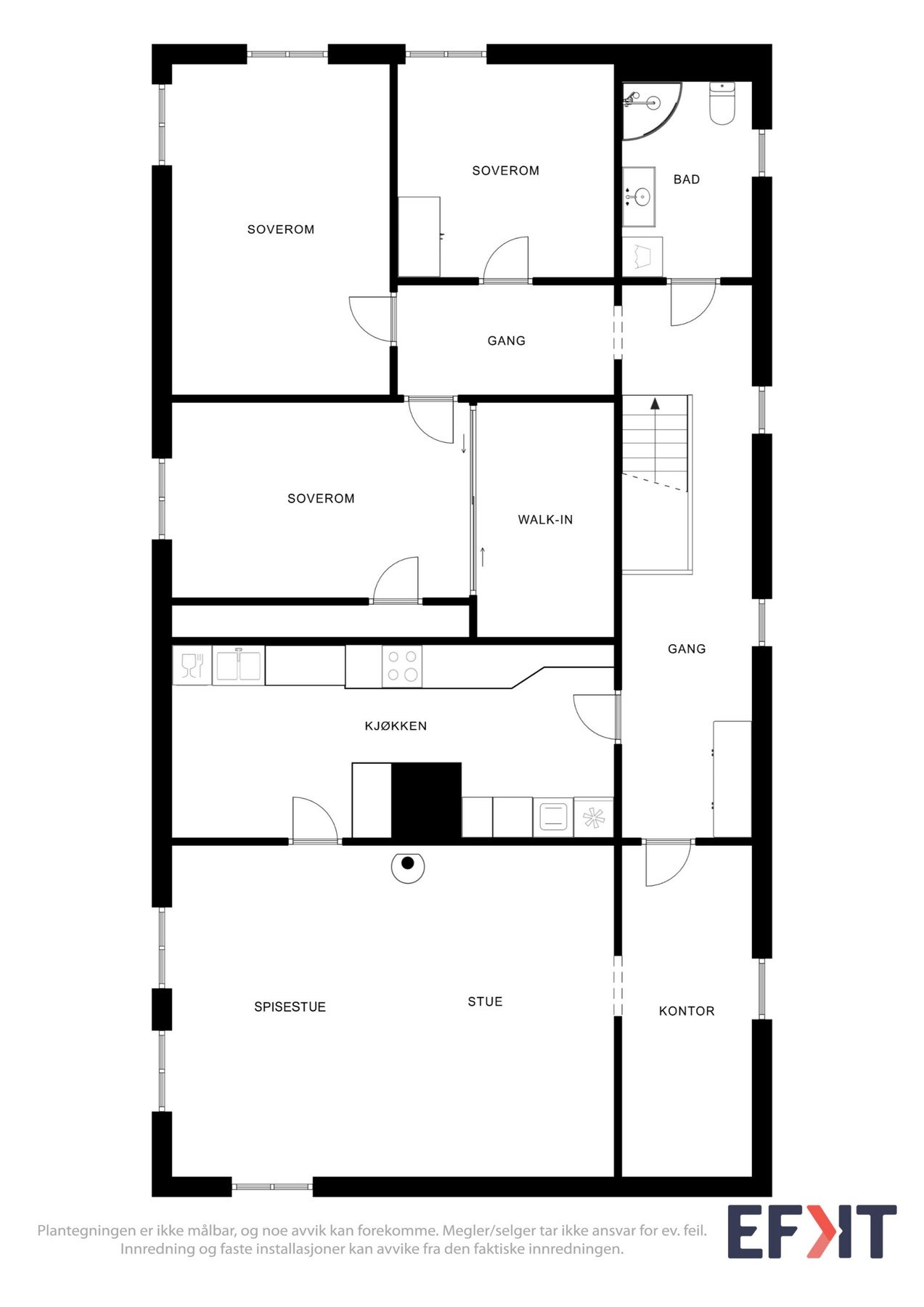 Planløsning 1. etasje Galleribilde