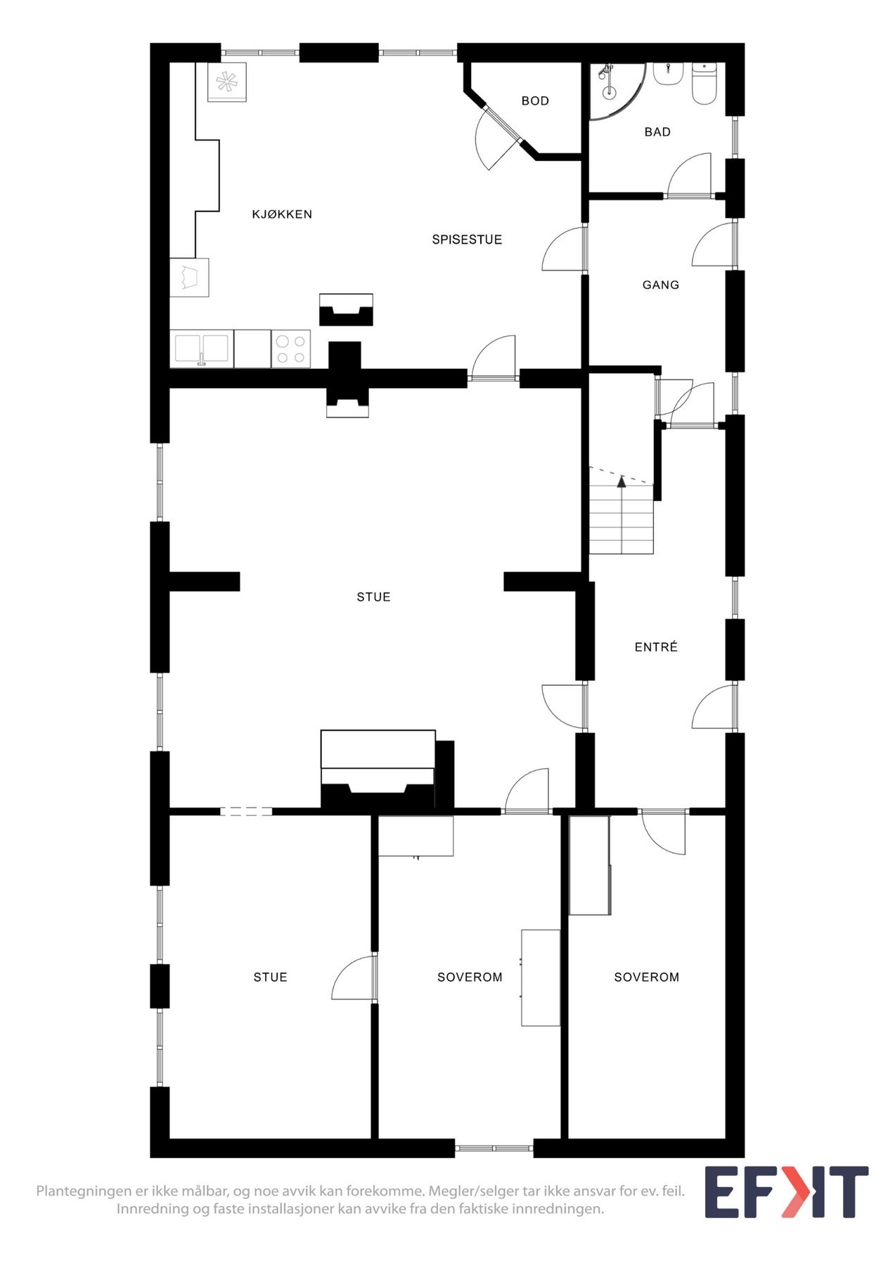 Planløsning 2. etasje Galleribilde
