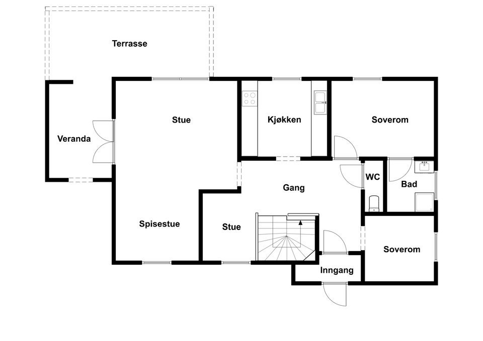 Plantegning 1.etg. Galleribilde