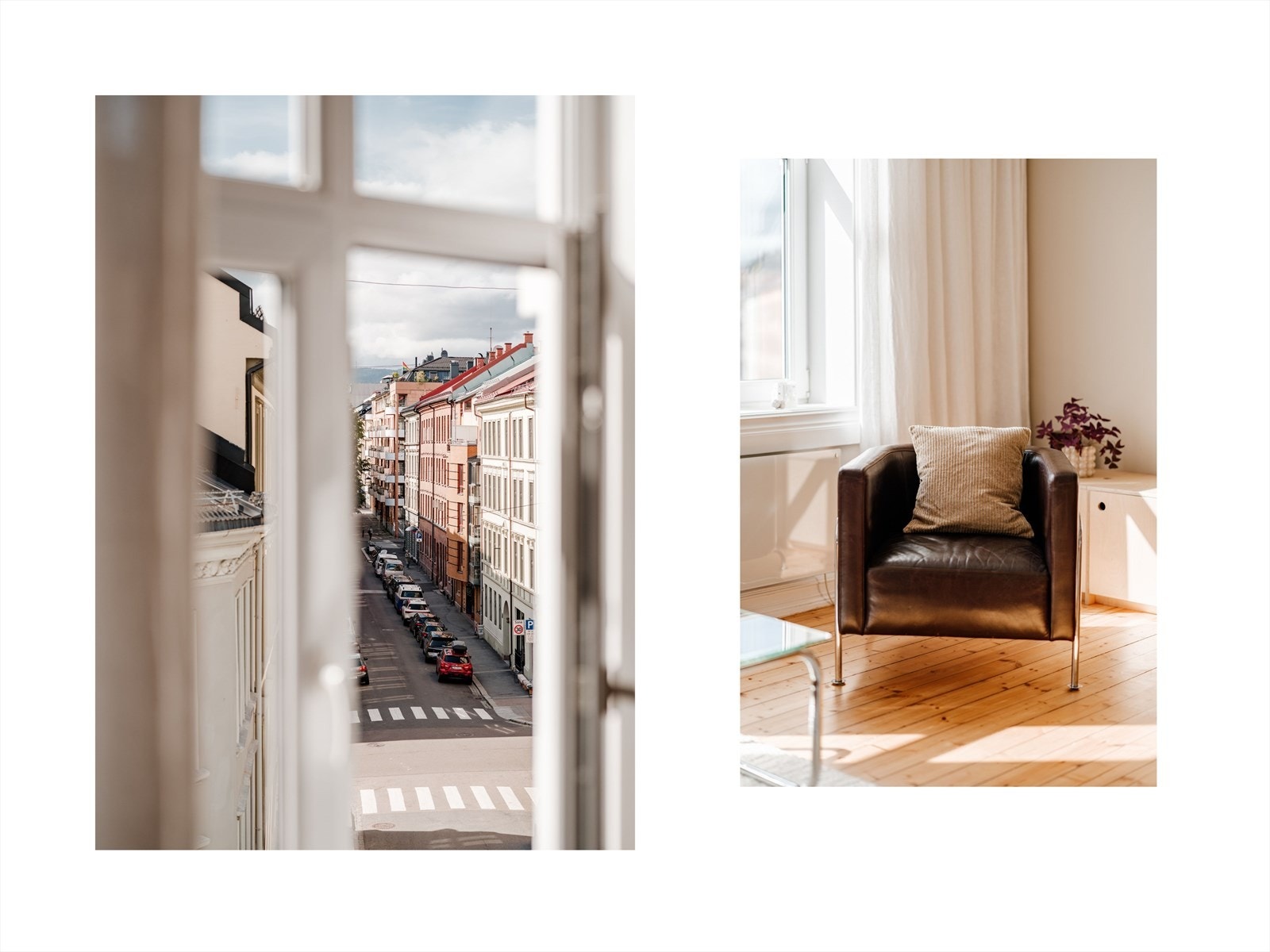 Flere, store vindusflater slipper inn godt med naturlig lys og gir hyggelig utsikt utover nabolaget. Galleribilde