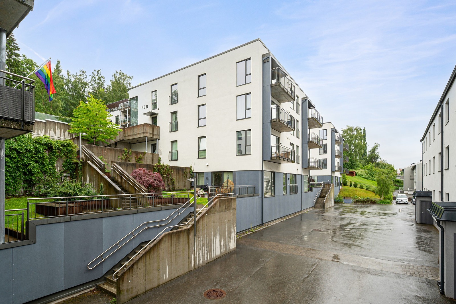 Fellesarealene byr på flere grønne og naturlige områder Galleribilde