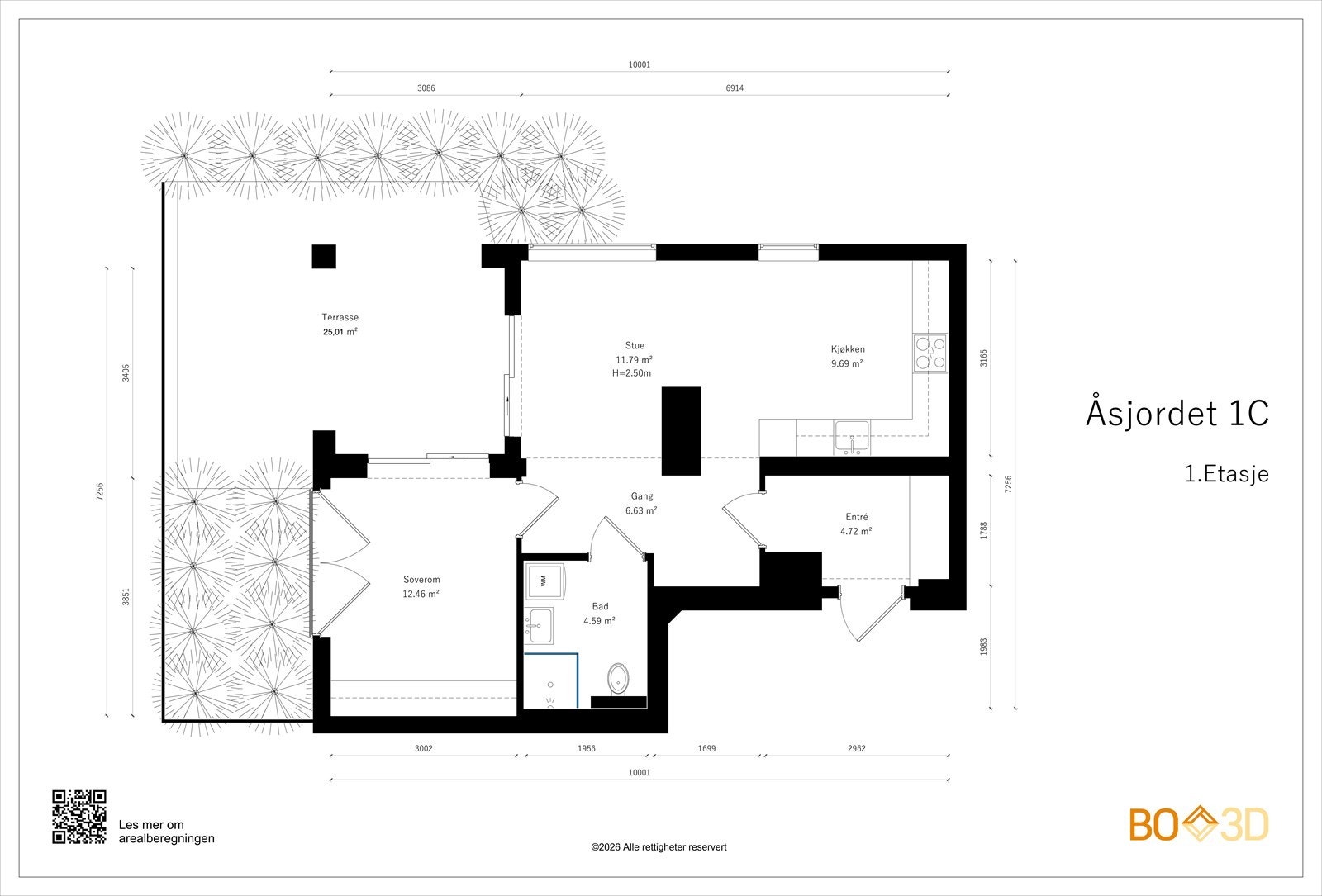 Plantegning 1. etasje Galleribilde