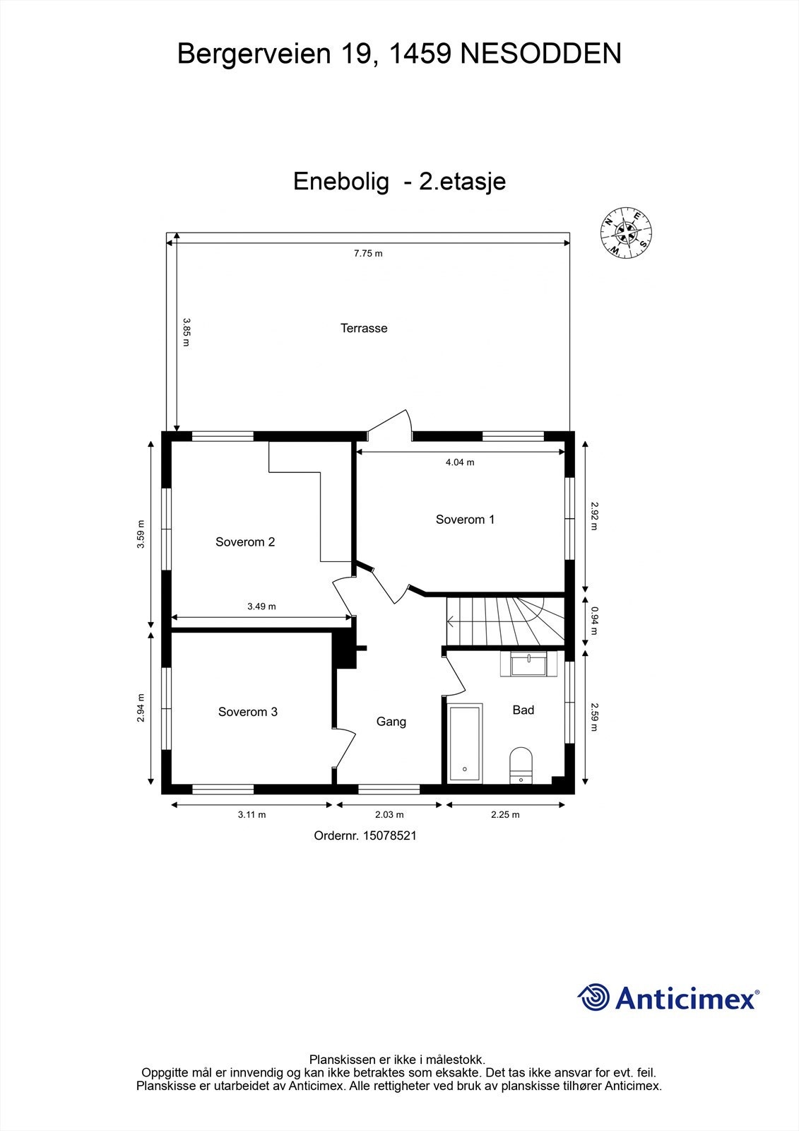 Plantegning 2.etasje Galleribilde