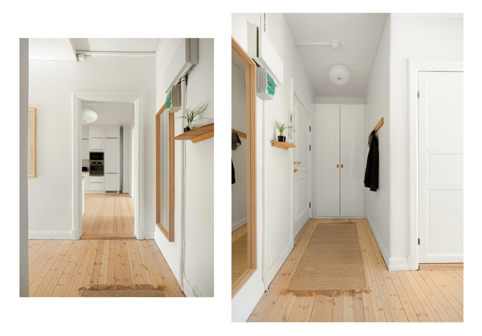 Velkommen hjem! Gangen gir et godt førsteinntrykk når du kommer inn. Det er plass til å henge fra seg jakker og plassere sko i praktisk garderobe. Galleribilde
