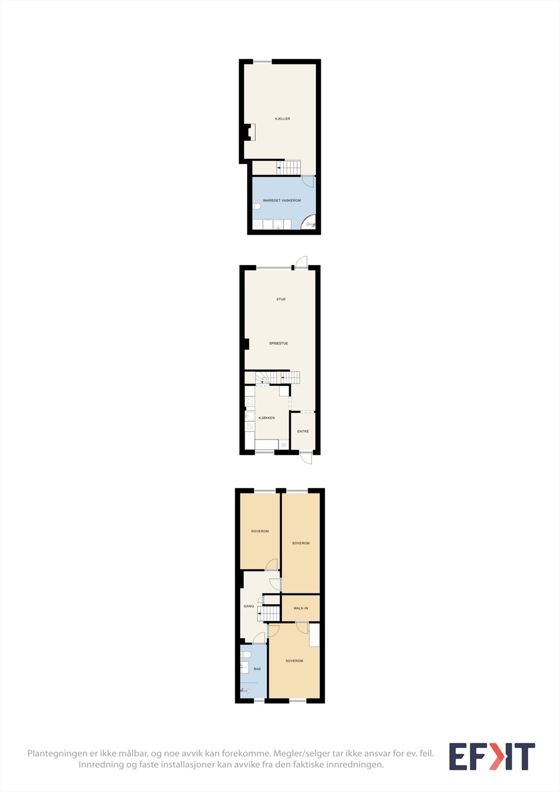 Plantegning alle plan Galleribilde