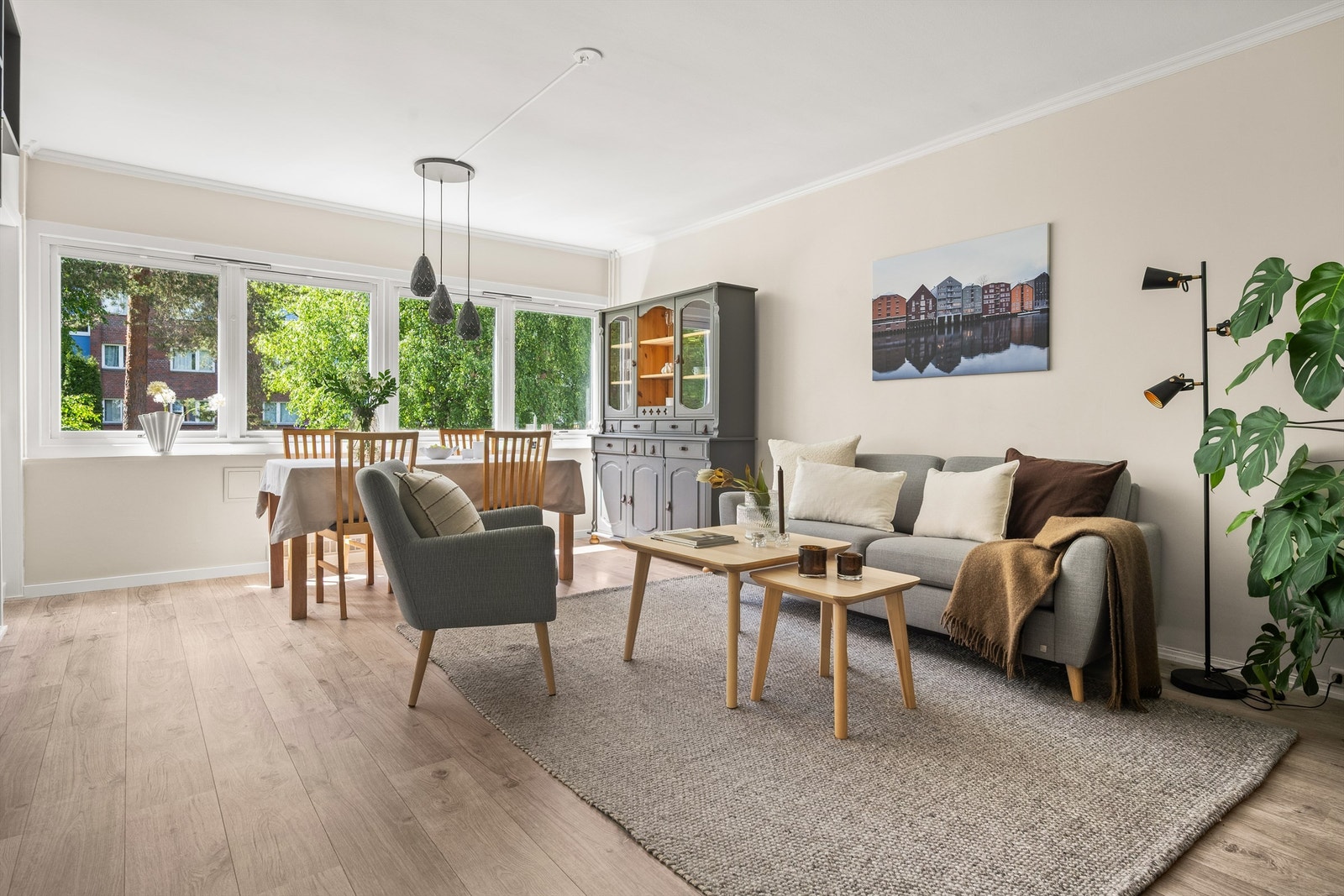 Dette er en gjennomgående 3-roms andelsleilighet med to disponible kjellerboder. Foto: Martine Eren Jacobsen Galleribilde