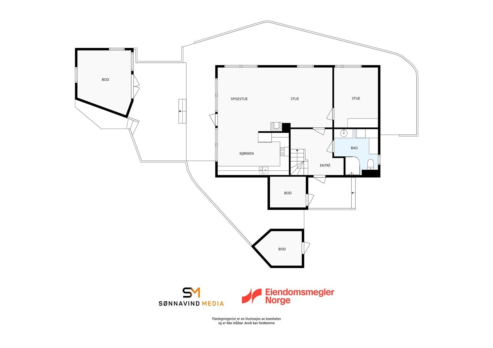 Plantegning 1. etasje. Galleribilde