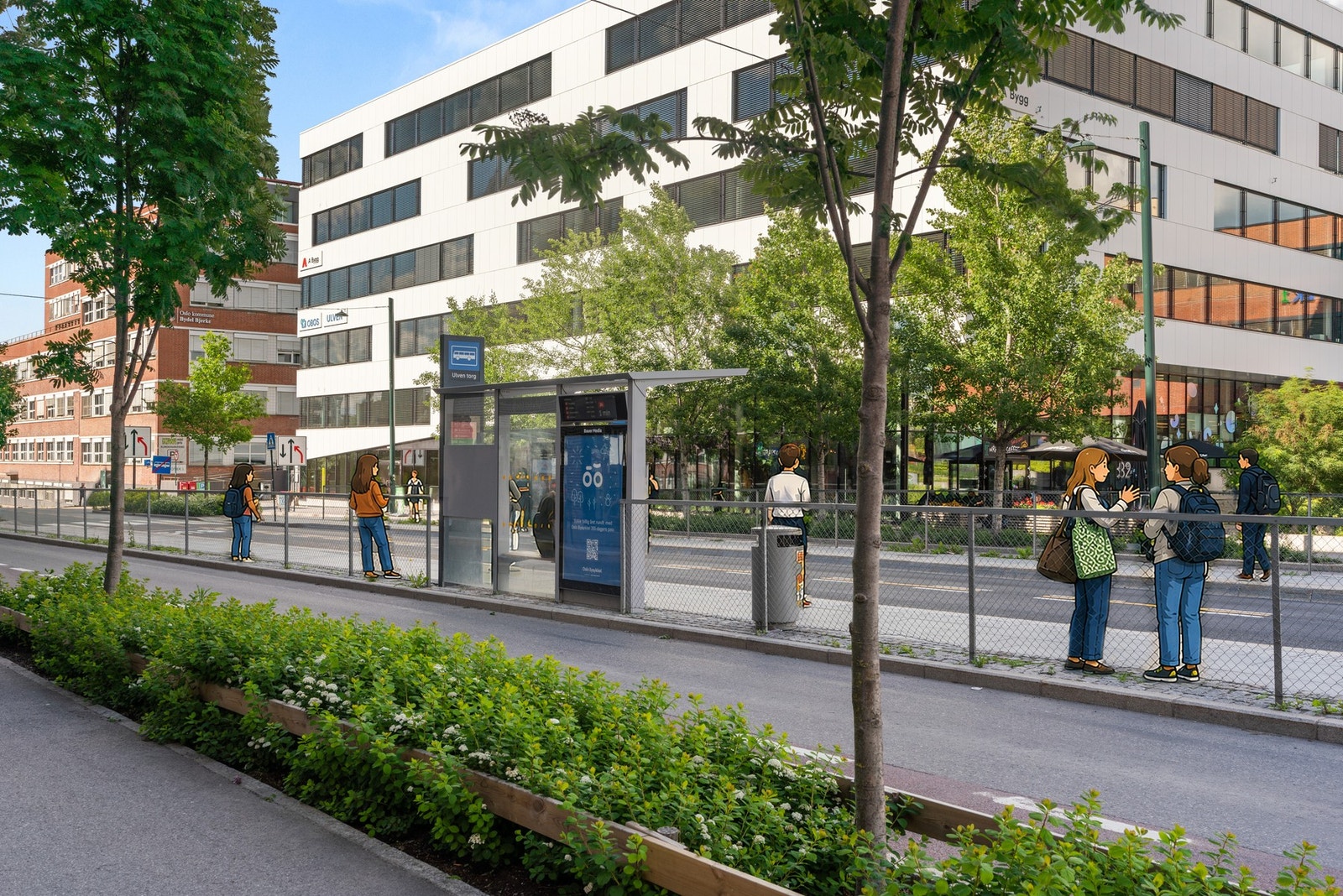 Buss rett utenfor med hyppige avganger Galleribilde