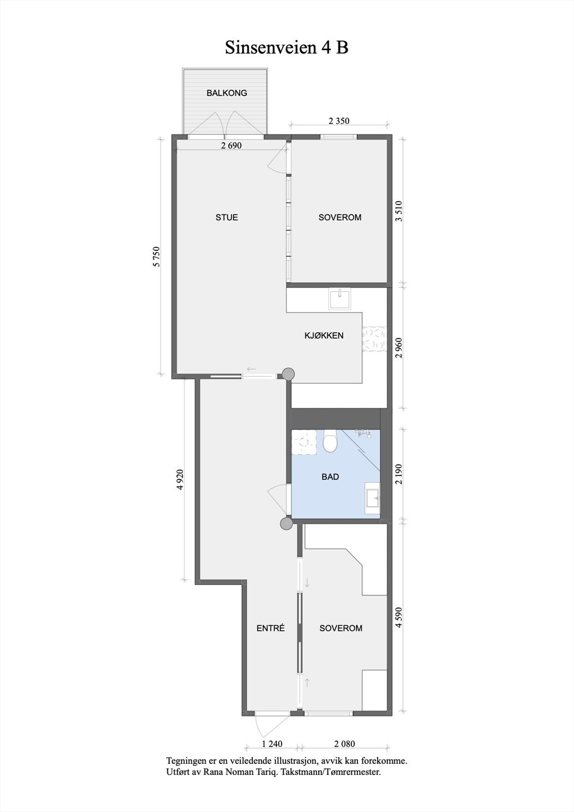 Planskisse. Det er rikelig med innvendig oppbevaringsplass, i tillegg til at leiligheten disponerer 1 kjellerbod. Galleribilde