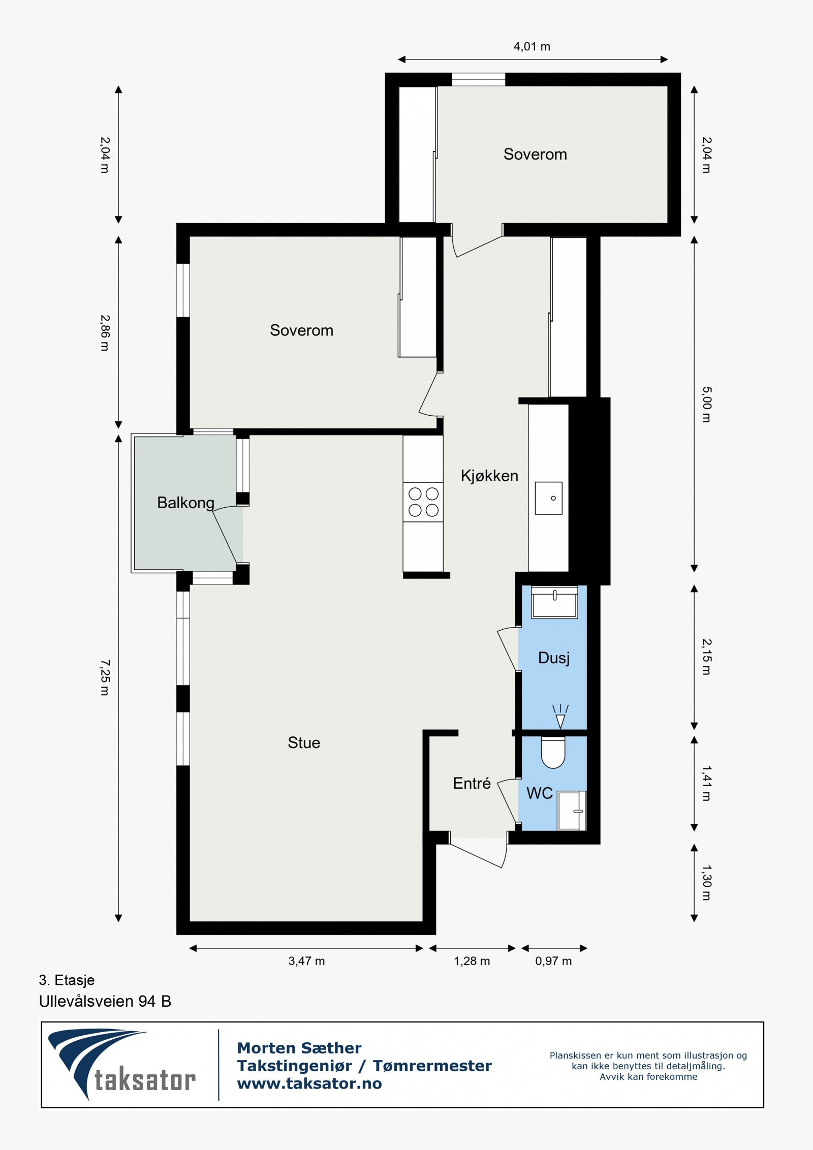 Plantegning av Ullevålsveien 94 B Galleribilde