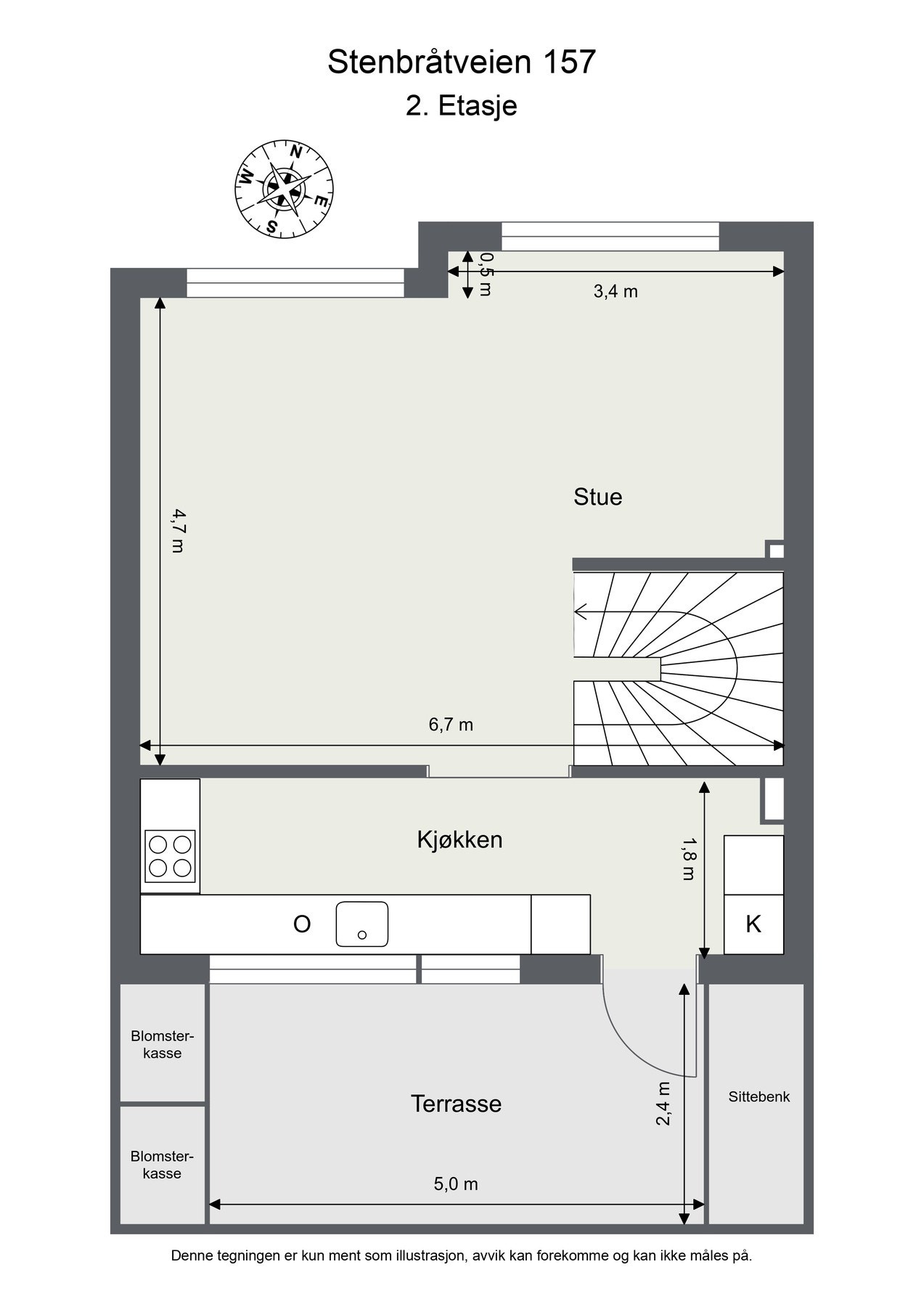 Plantegning 2.etasje Galleribilde
