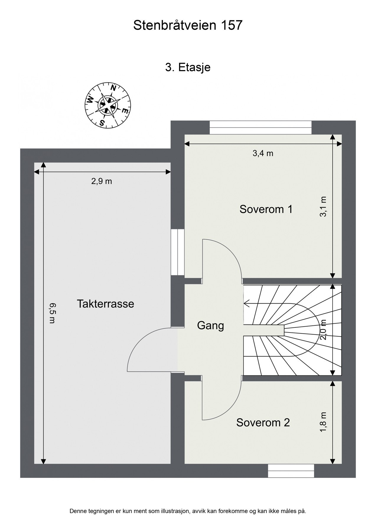 Plantegning 3.etasje Galleribilde