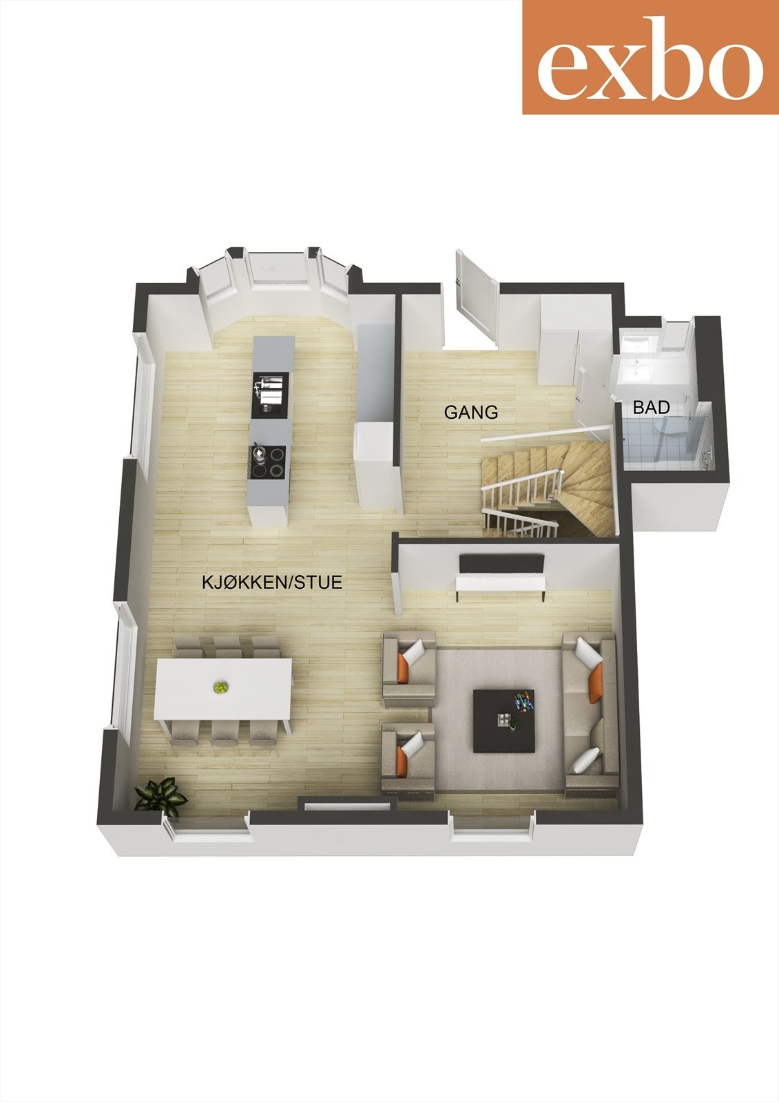 Plantegning første etasje. Galleribilde