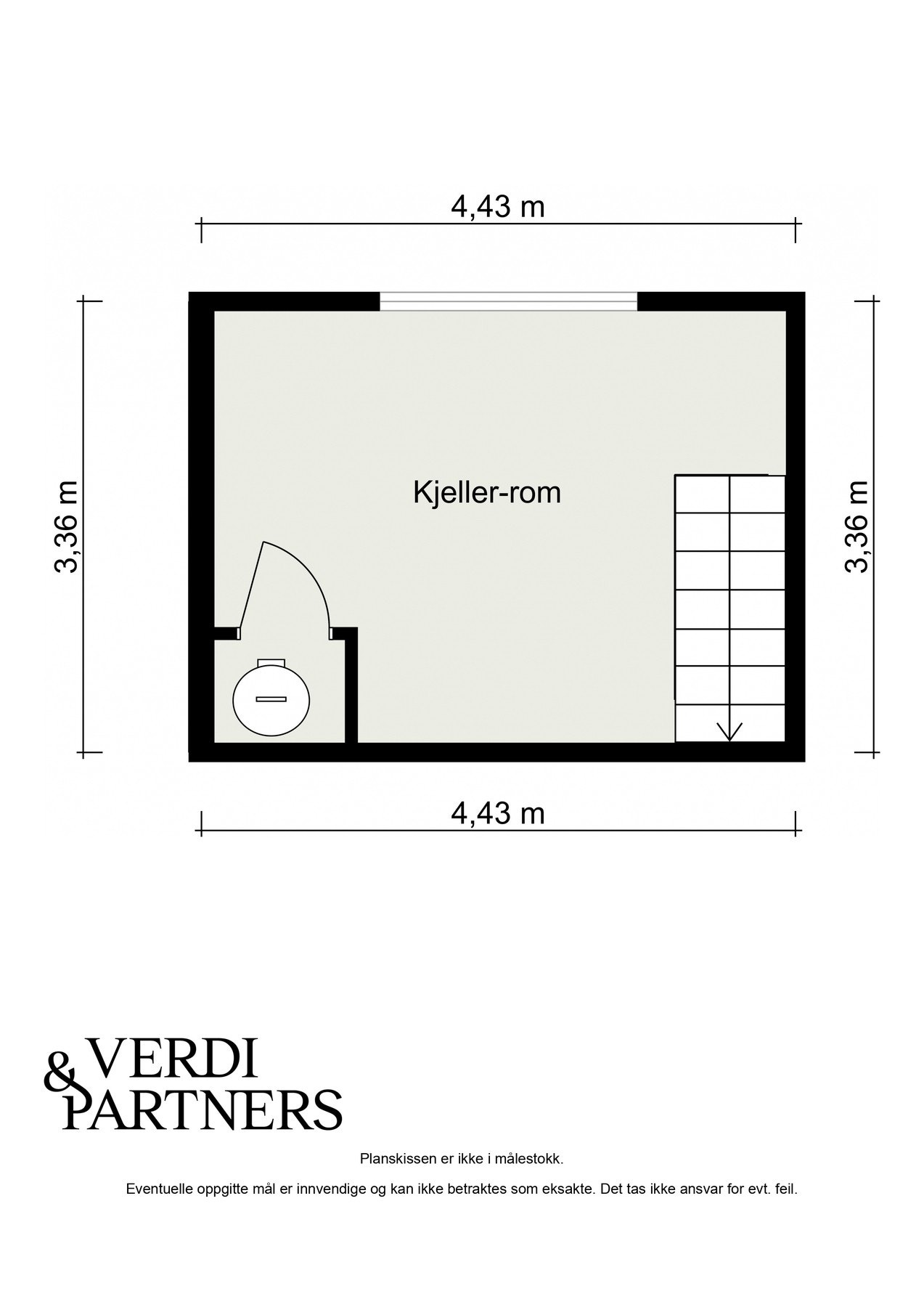 Plantegning kjeller-rom (ikke godkjent for varig opphold) Galleribilde