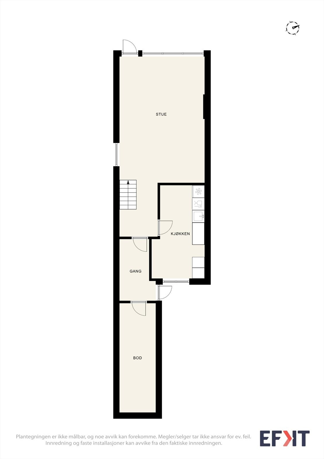 Plantegning 1. etsje. Galleribilde