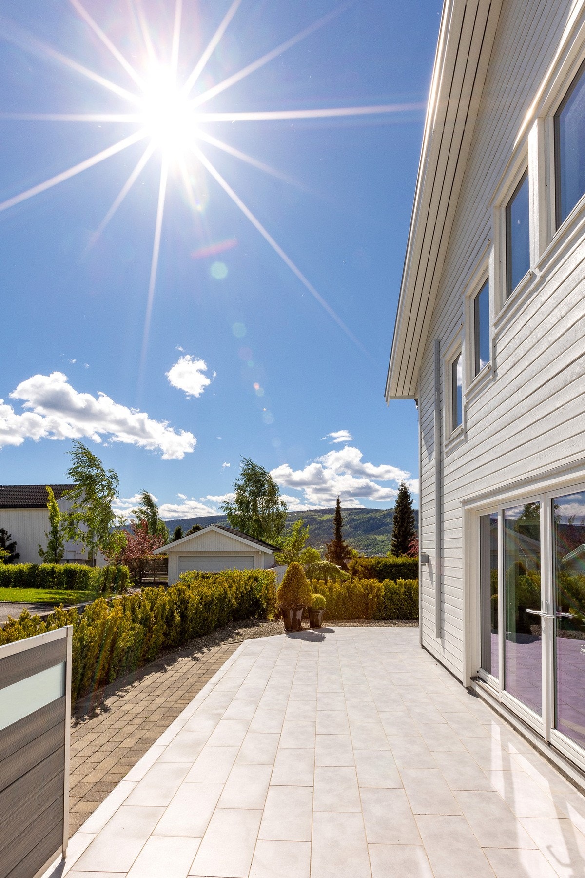 Terrassen i 1. etasje har en skjermet beliggenhet. Galleribilde