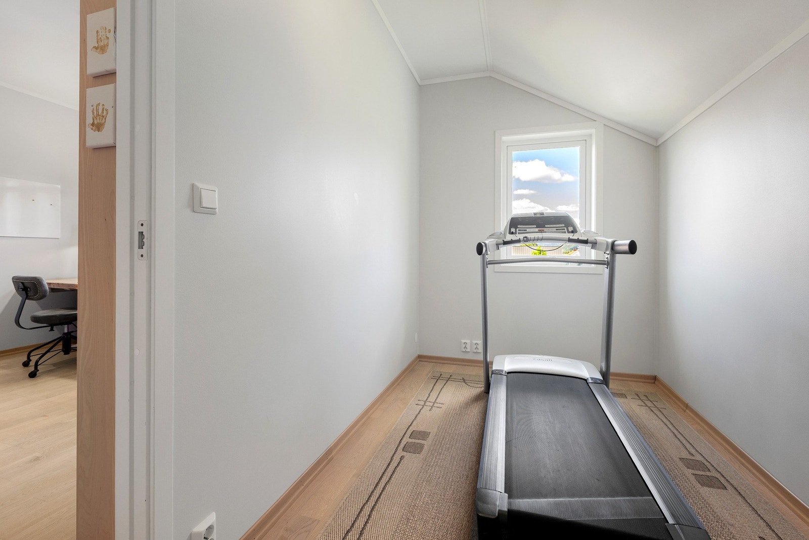 I boligen er det et disponibelt rom som for tiden brukes som trimrom. Galleribilde