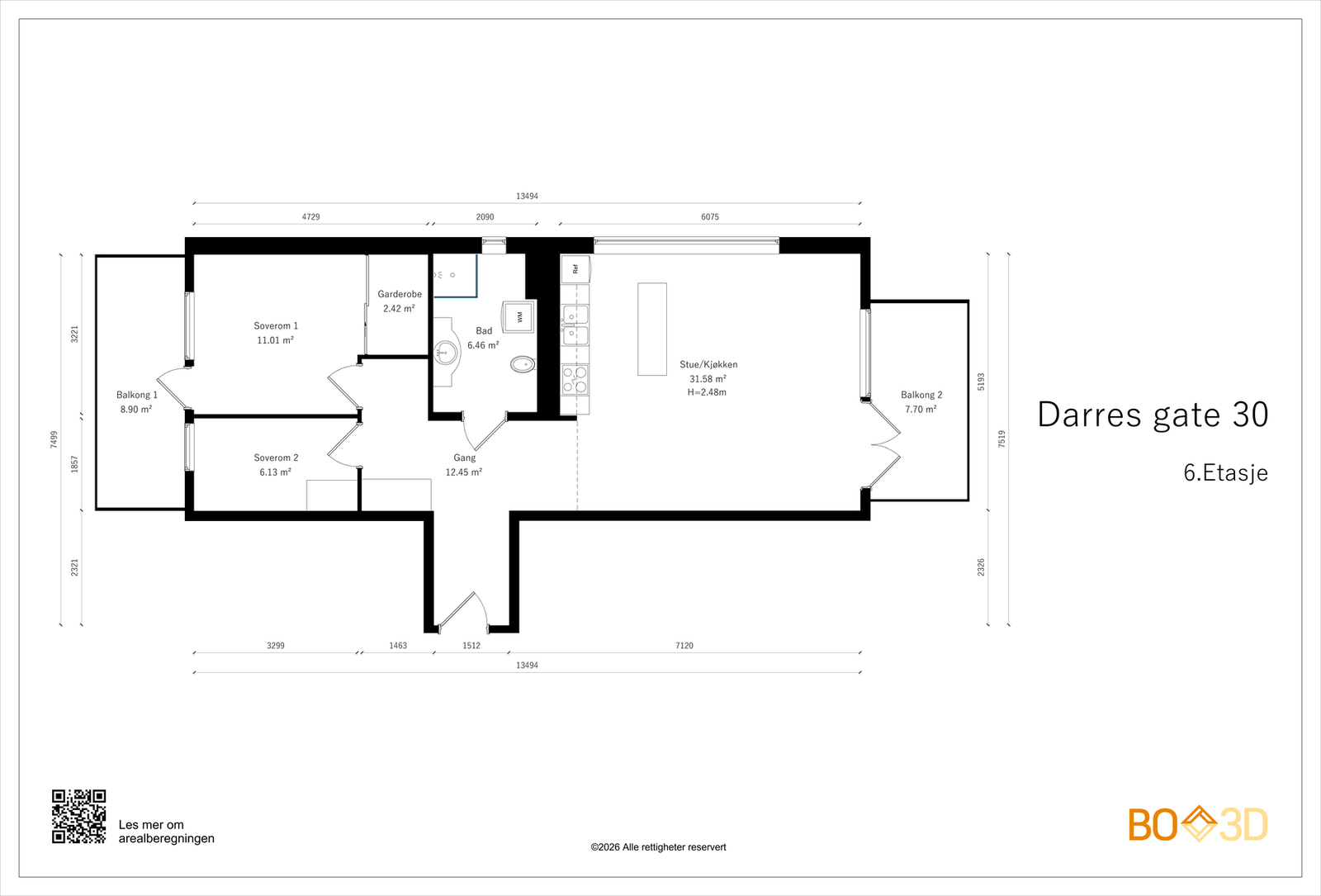 Plantegning Galleribilde