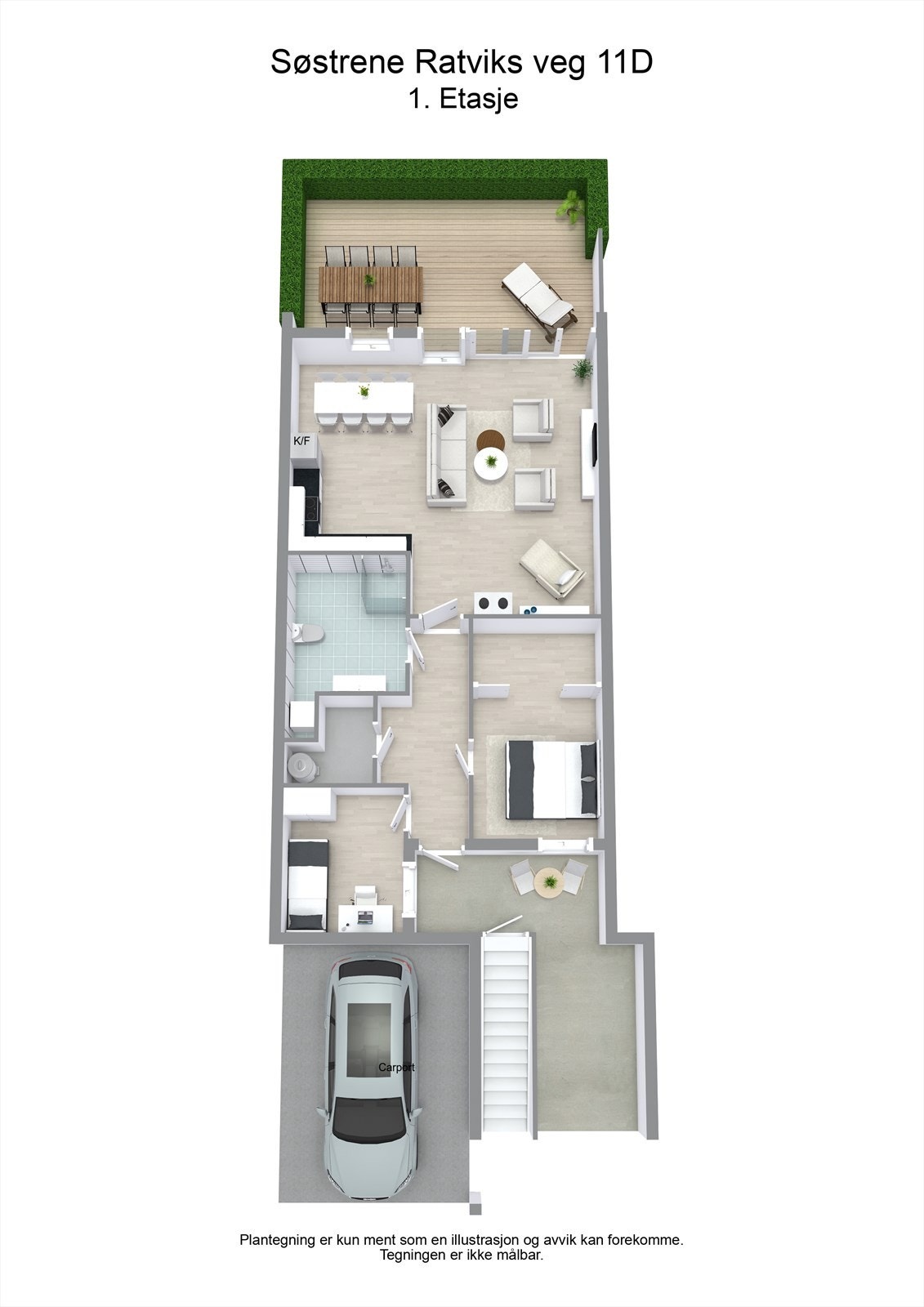 Søstrene Ratviks veg 11D - 3D - 1. Etasje Galleribilde