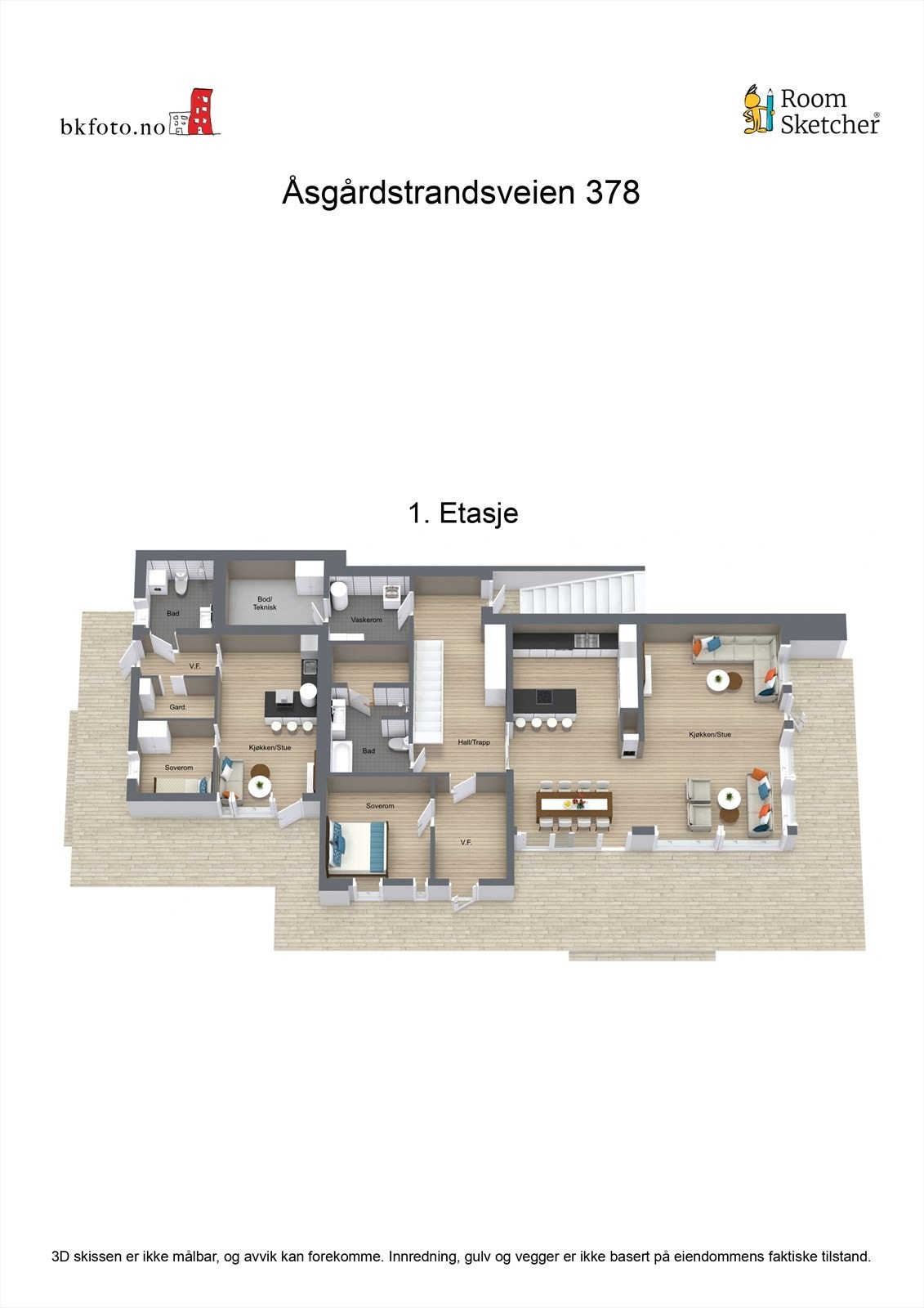 Plantegning 1. etasje Galleribilde