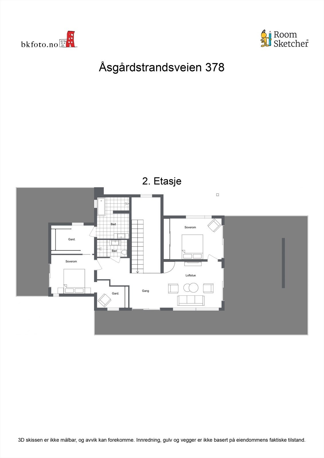 Plantegning 2. etasje Galleribilde