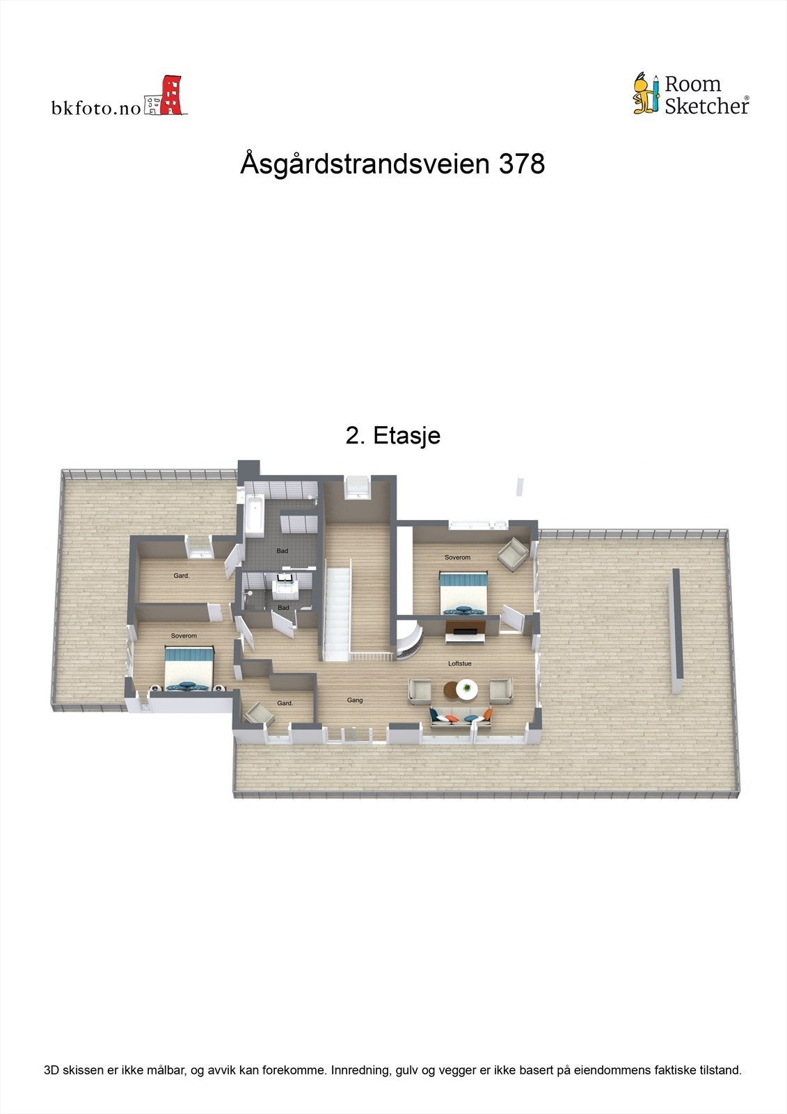 Plantegning 2. etasje Galleribilde