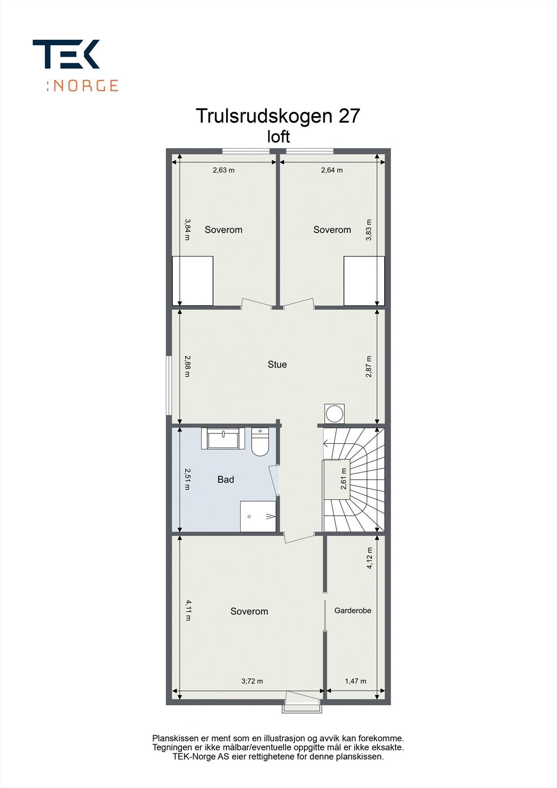 Plantegning loft Galleribilde