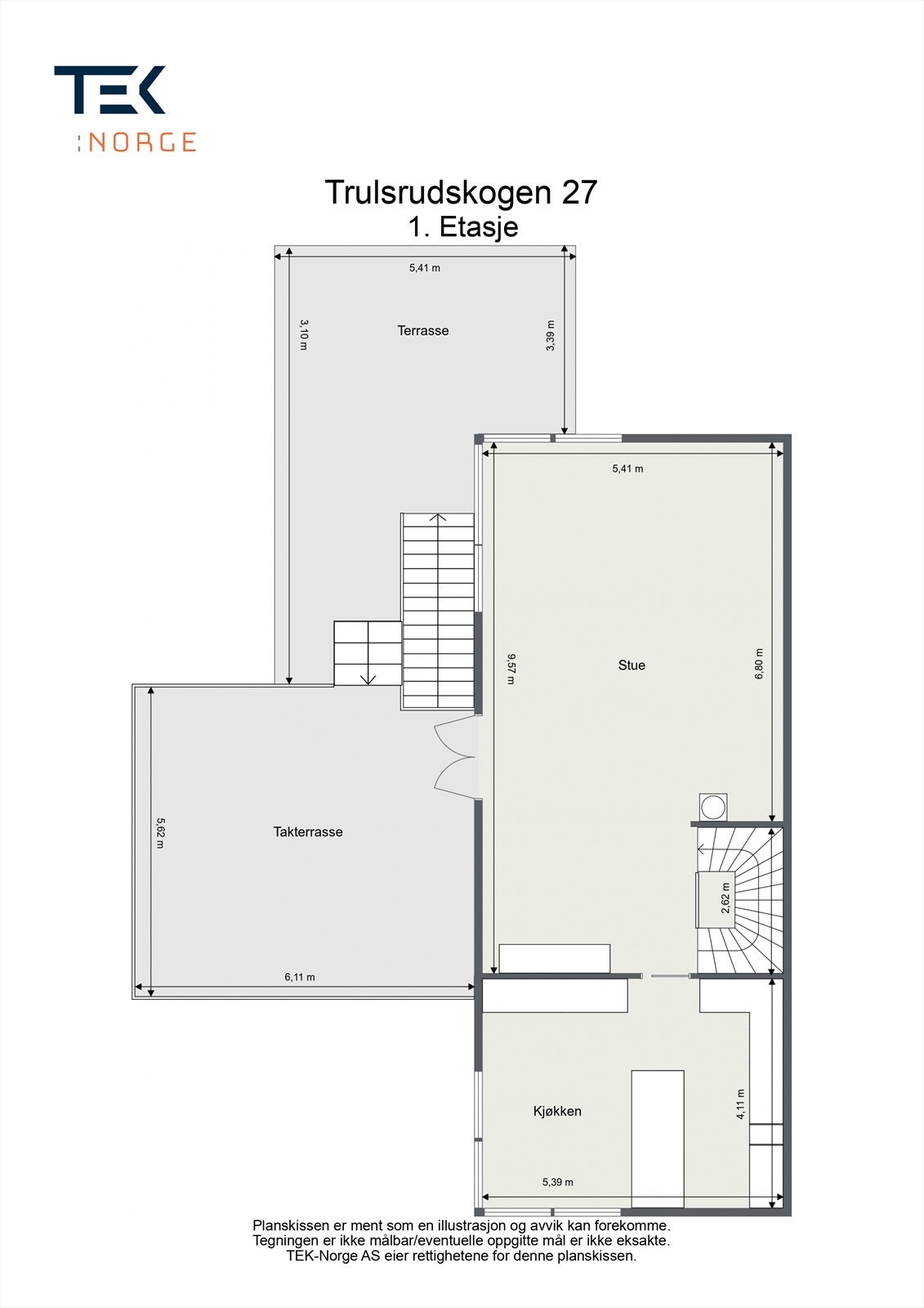 Plantegning 1.etasje Galleribilde