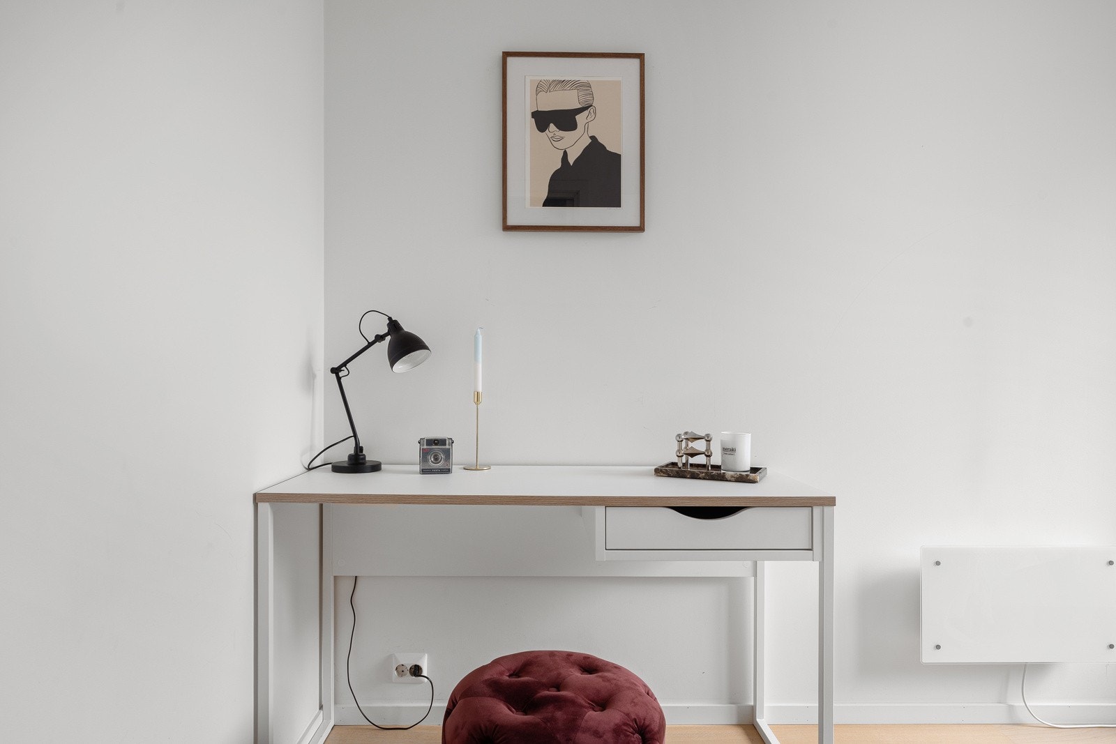 Kontorplass på soverom. Galleribilde
