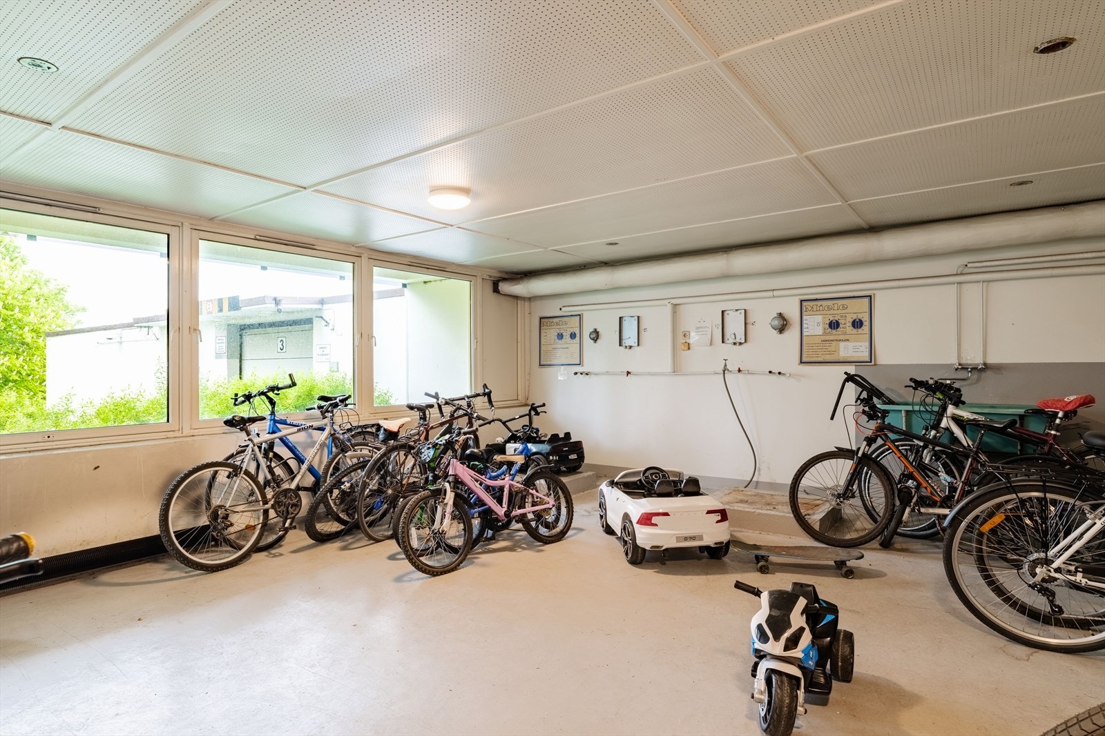 Borettslaget har felles sykkelrom for trygg oppbevaring. Galleribilde