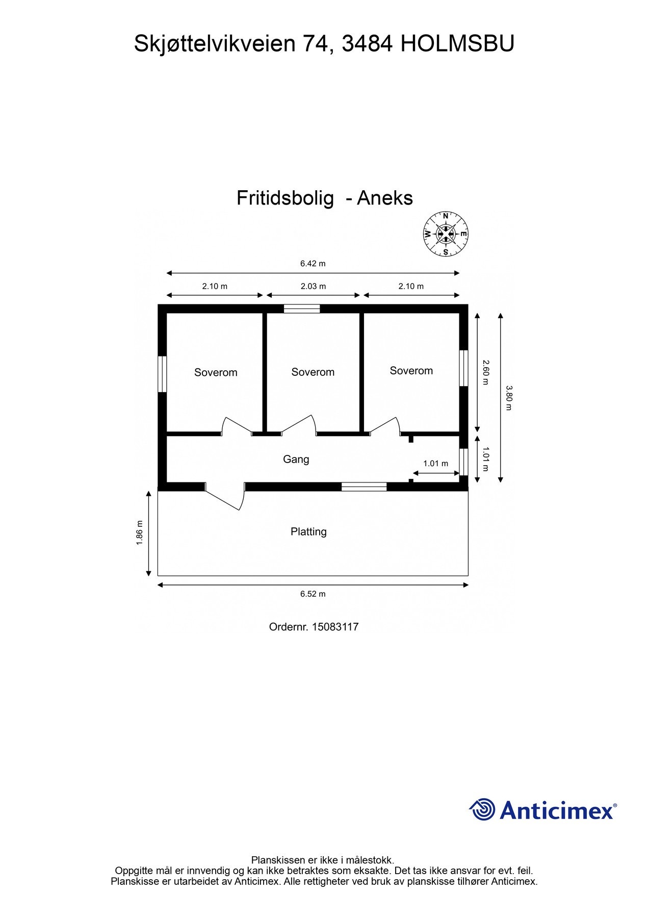 Plantegning anneks. Galleribilde