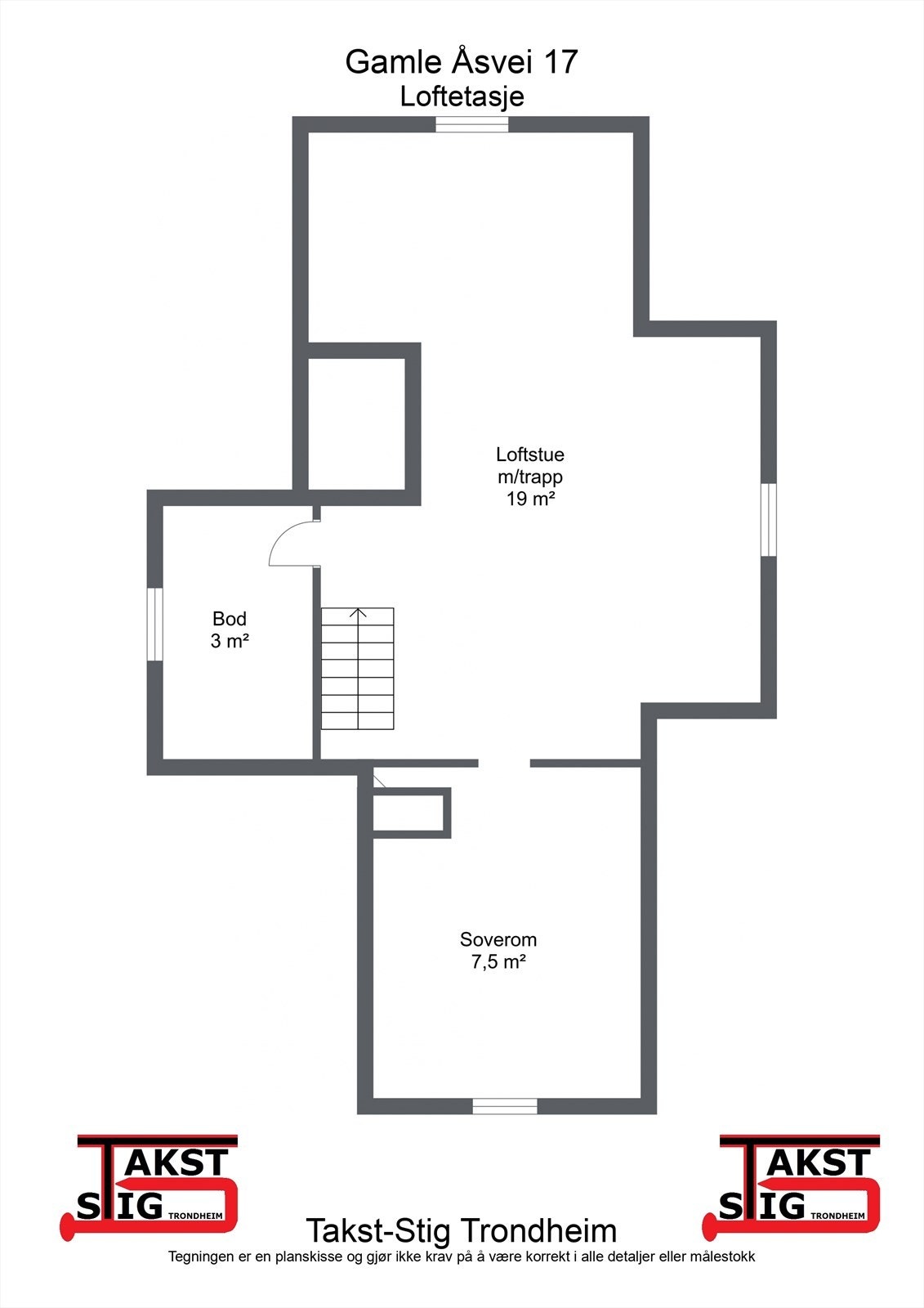 Planskisse loft Galleribilde