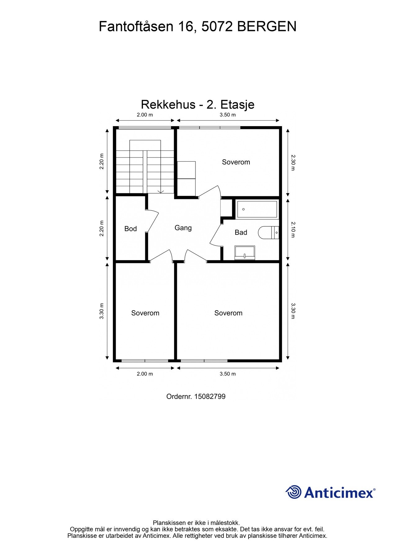 Planskisse 2. etasje (det tas forbehold om feil/avvik). Galleribilde