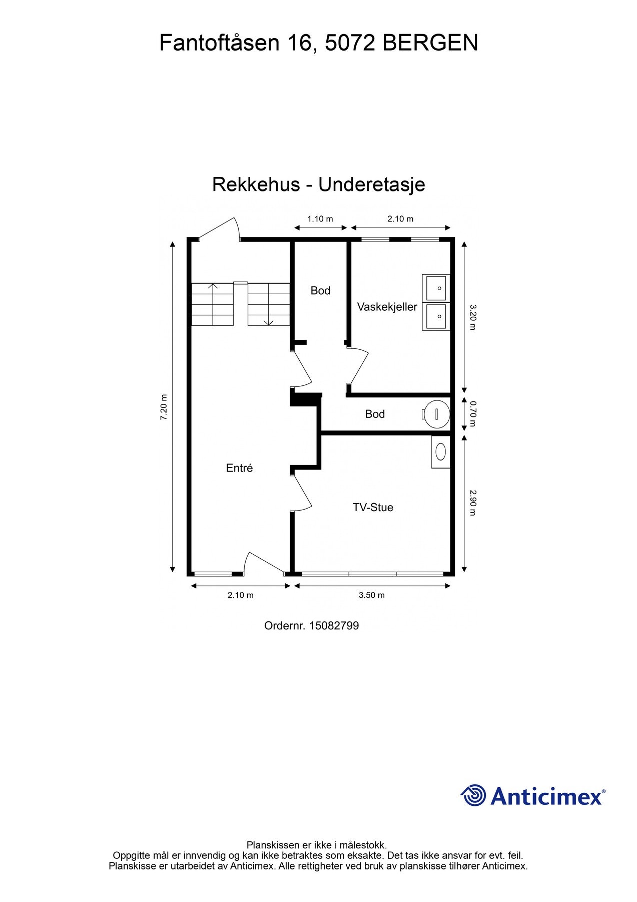 Planskisse underetasje (det tas forbehold om feil/avvik). Galleribilde