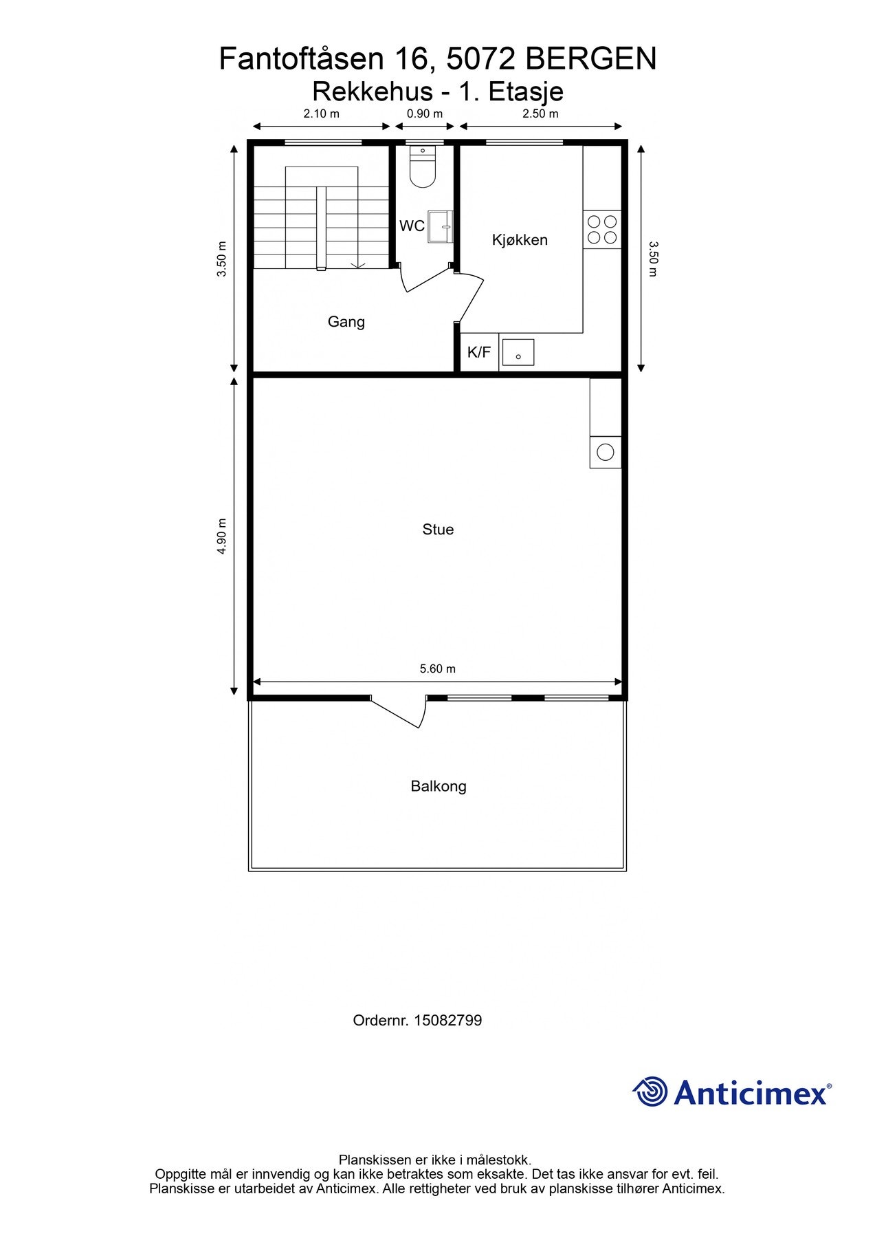 Planskisse 1. etasje (det tas forbehold om feil/avvik). Galleribilde