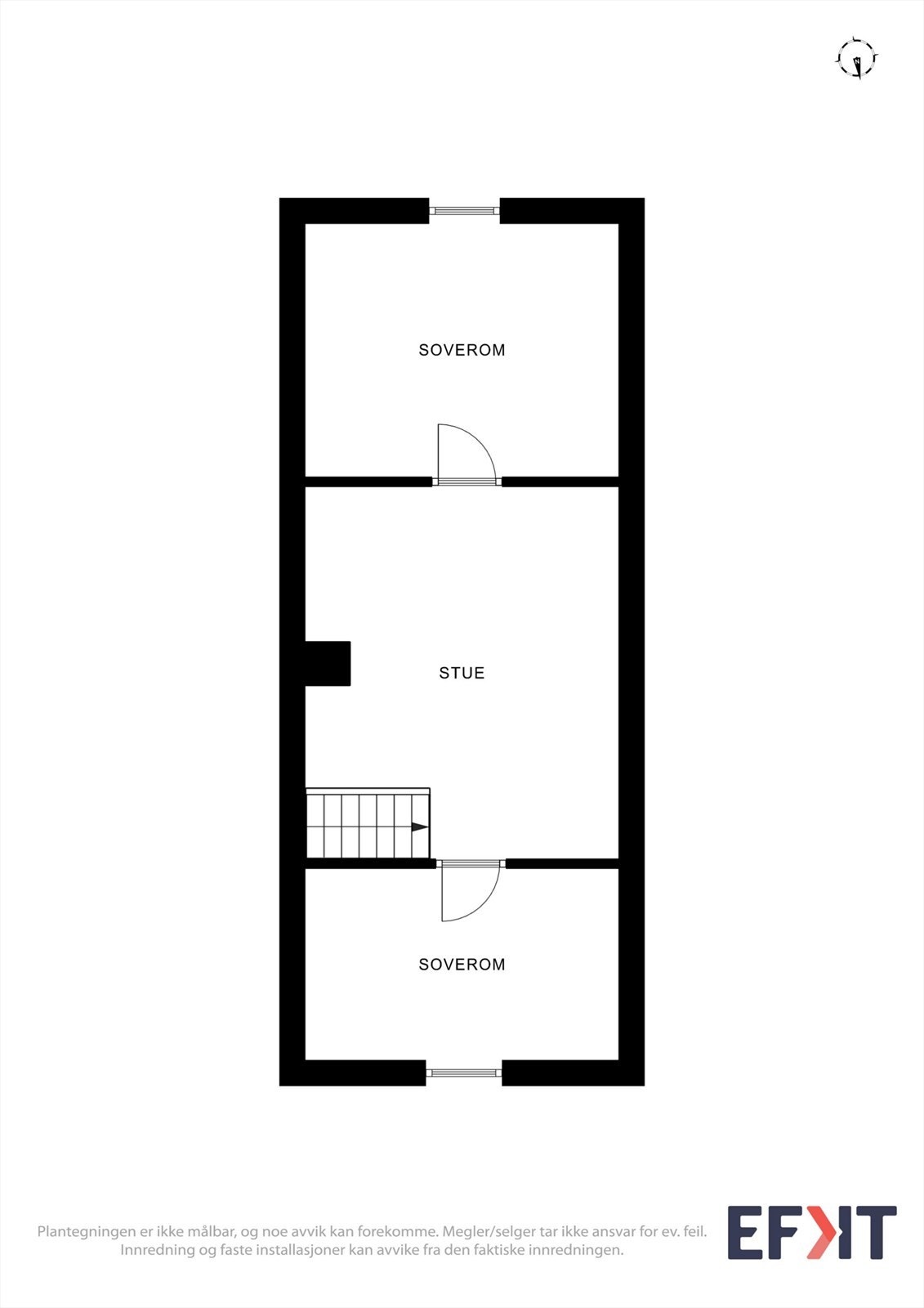 Loftsetasjen er innredet med loftstue og to rom. Arealet er ikke måleverdig som bruksareal på grunn av lav takhøyde. Galleribilde