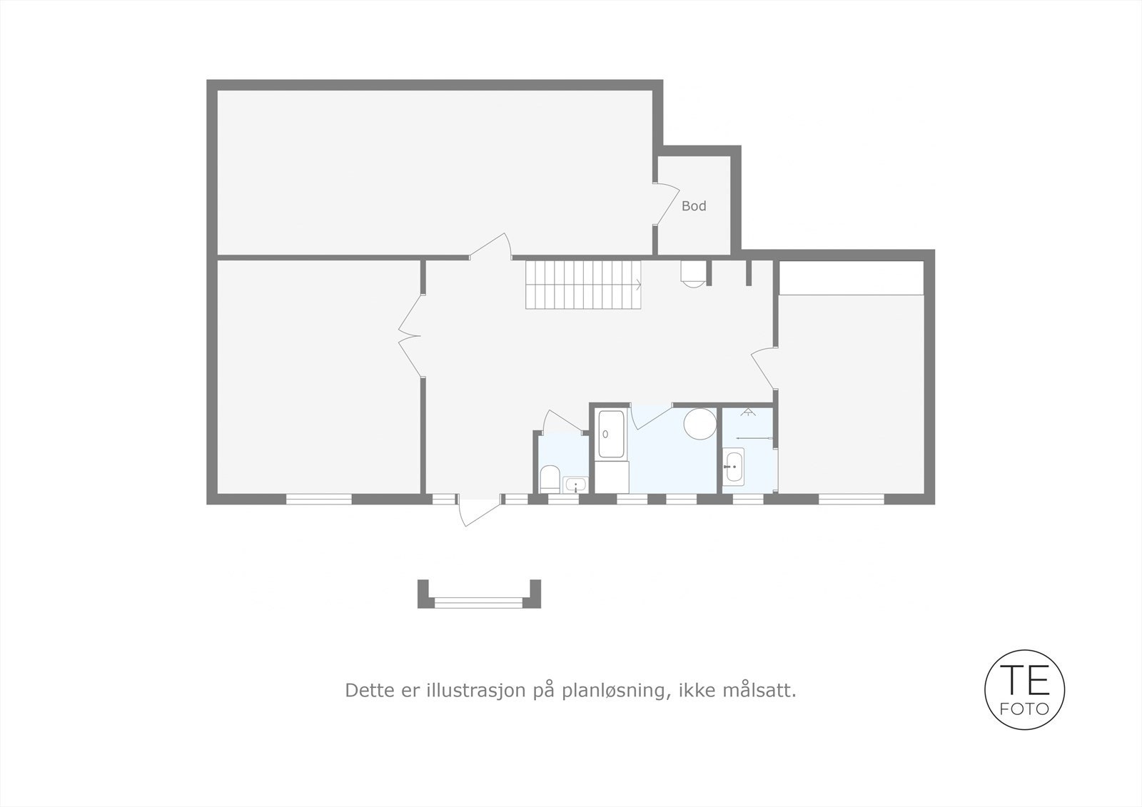 Planoversikt underetasje. Galleribilde