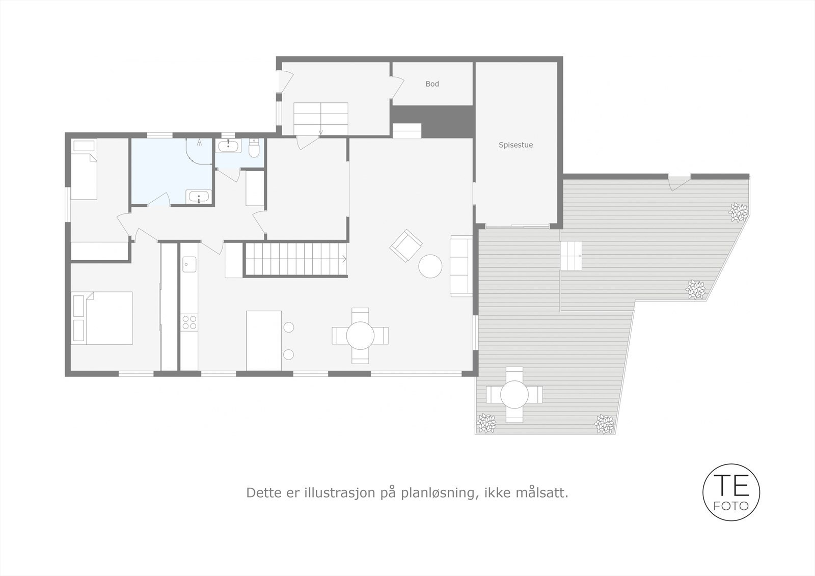 Planoversikt hovedetasje. Galleribilde