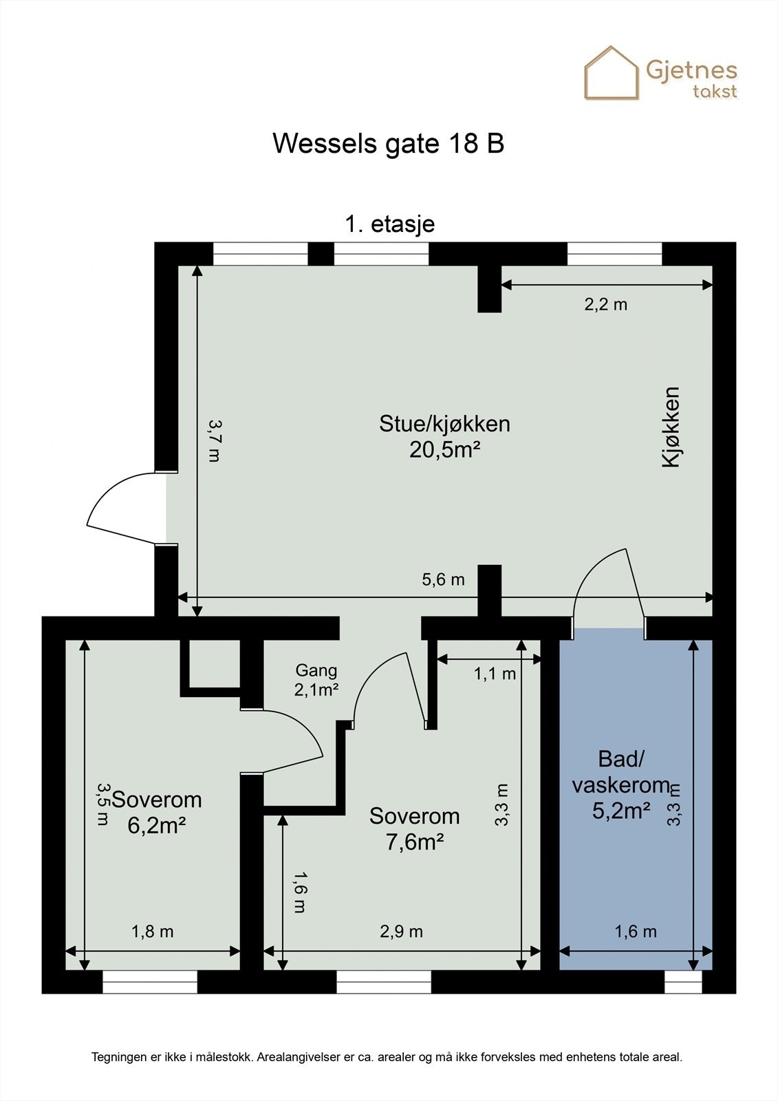Planskisse 1. etasje Galleribilde