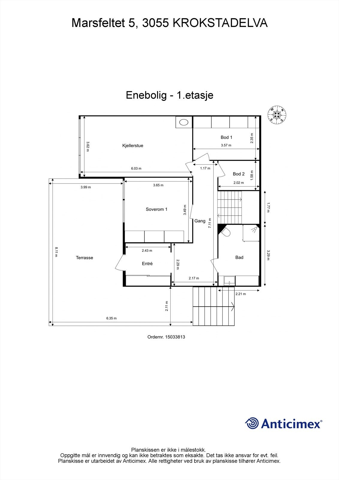 Plantegning 1. etasje Galleribilde