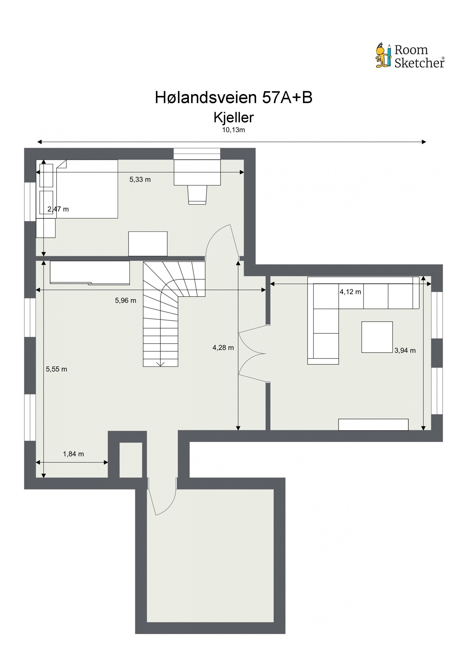 Plantegning kjeller Galleribilde