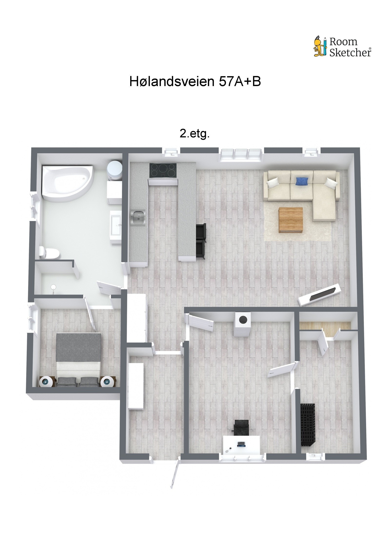 Plantegning 2. etasje Galleribilde