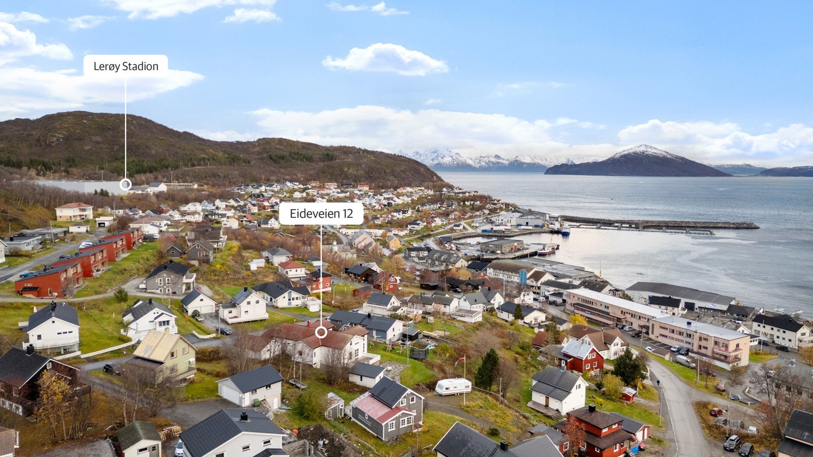 Dronefoto beliggenhet | Sne Eiendomsmegling.