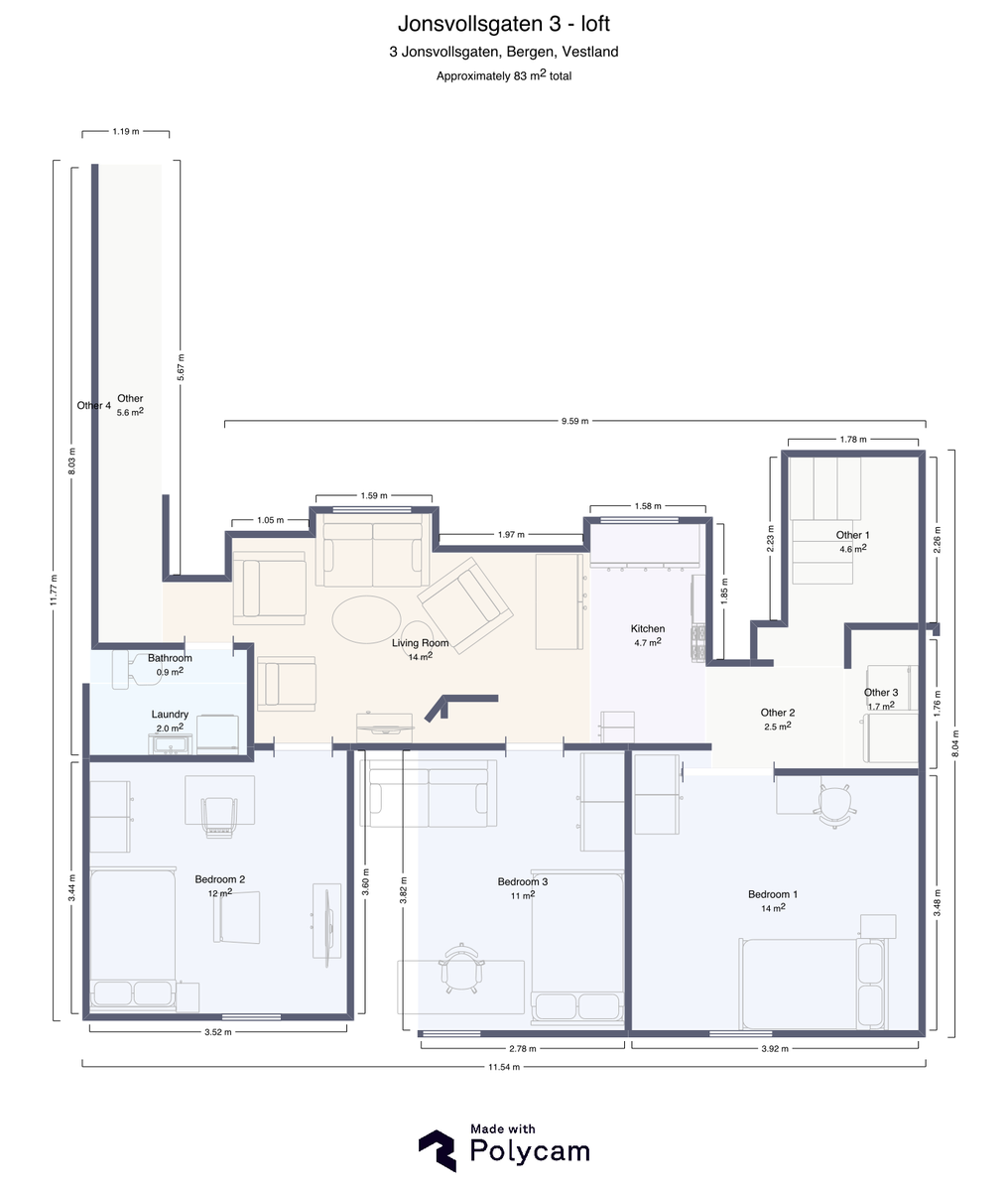 401 Loftsleielighet Galleribilde