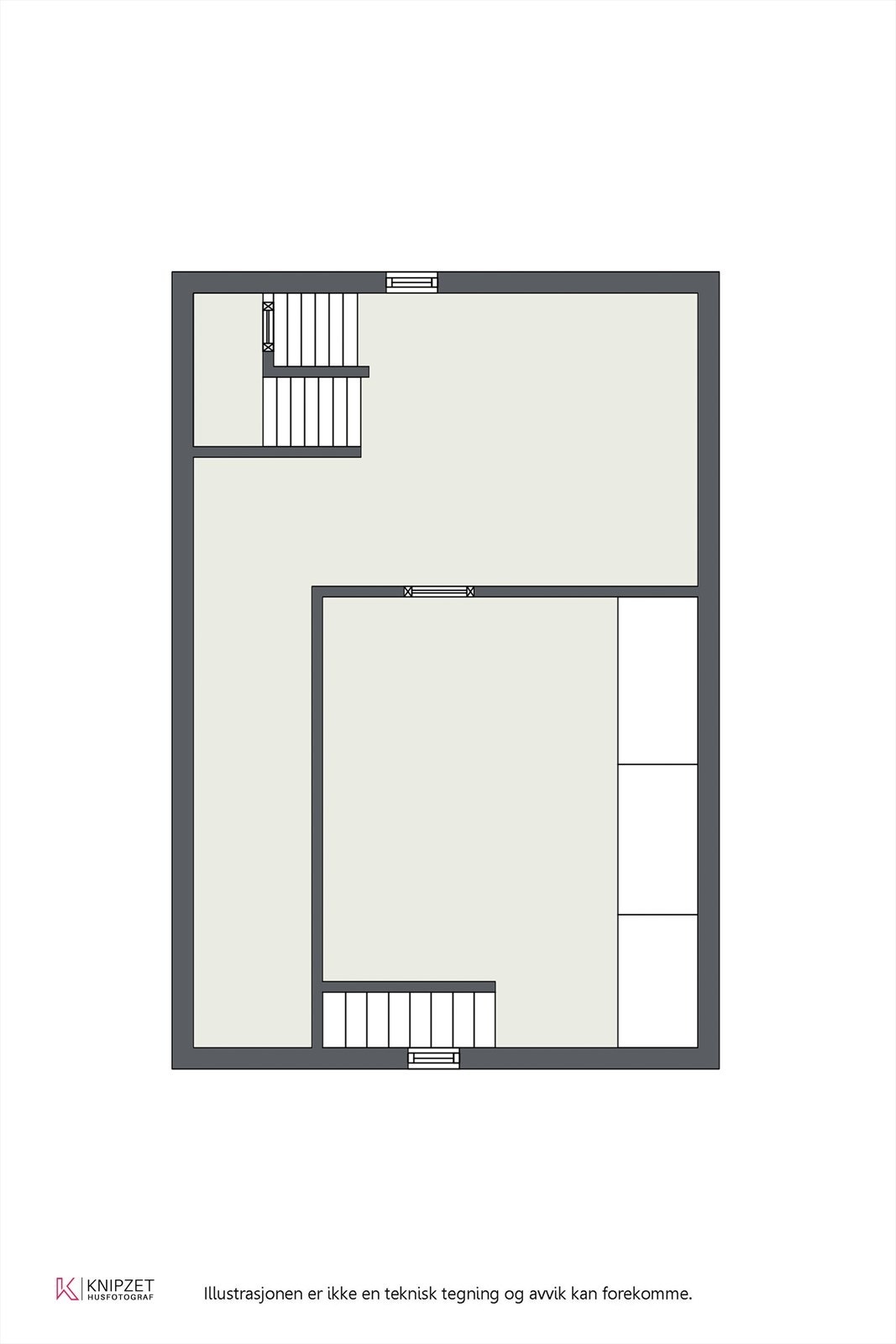 Plantegning loft. Galleribilde