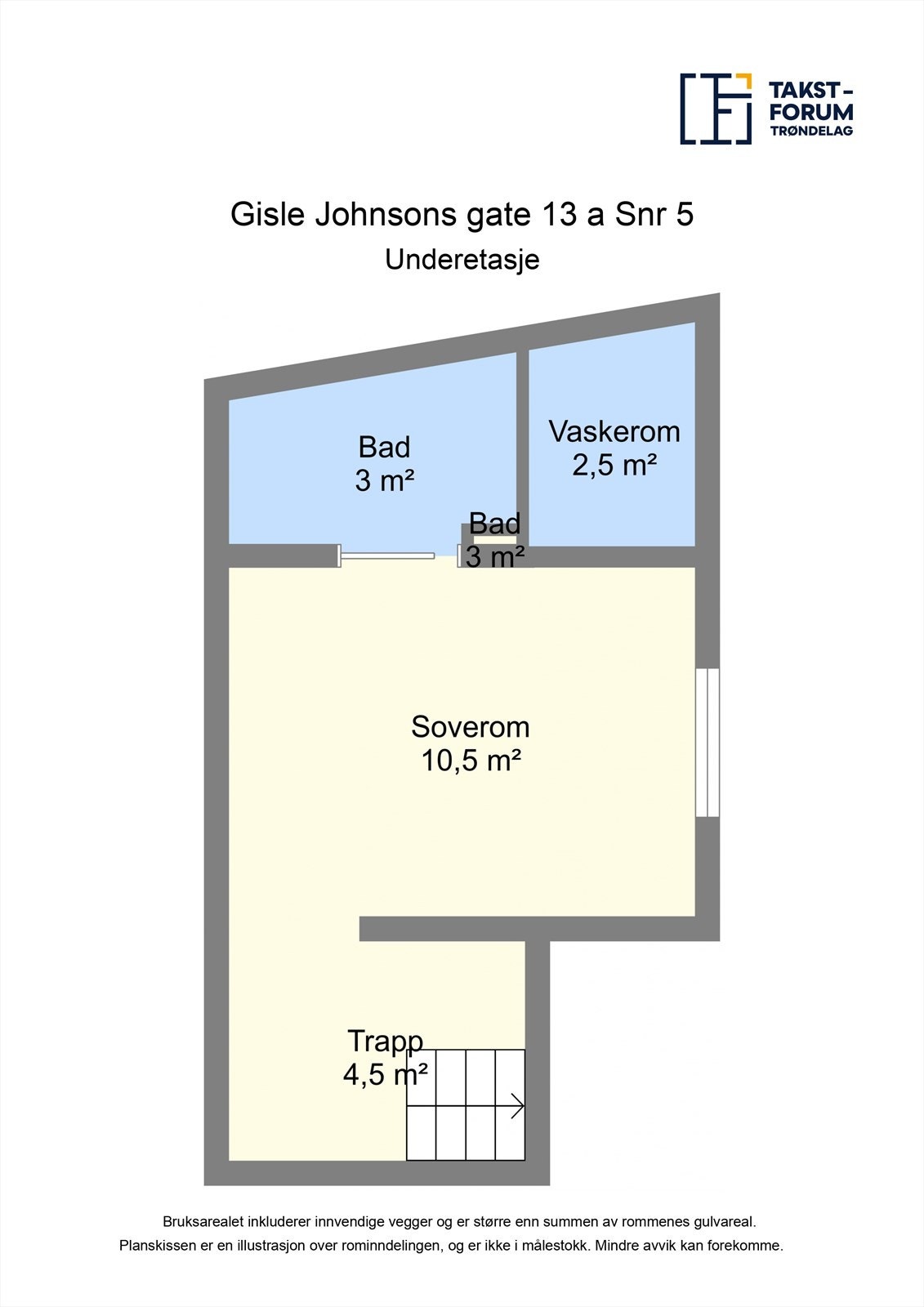 Planskisse underetasje. Galleribilde