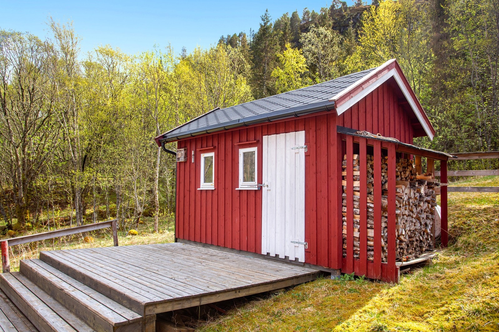 Vedbod oppført i 2020 - 9 kvm. Galleribilde
