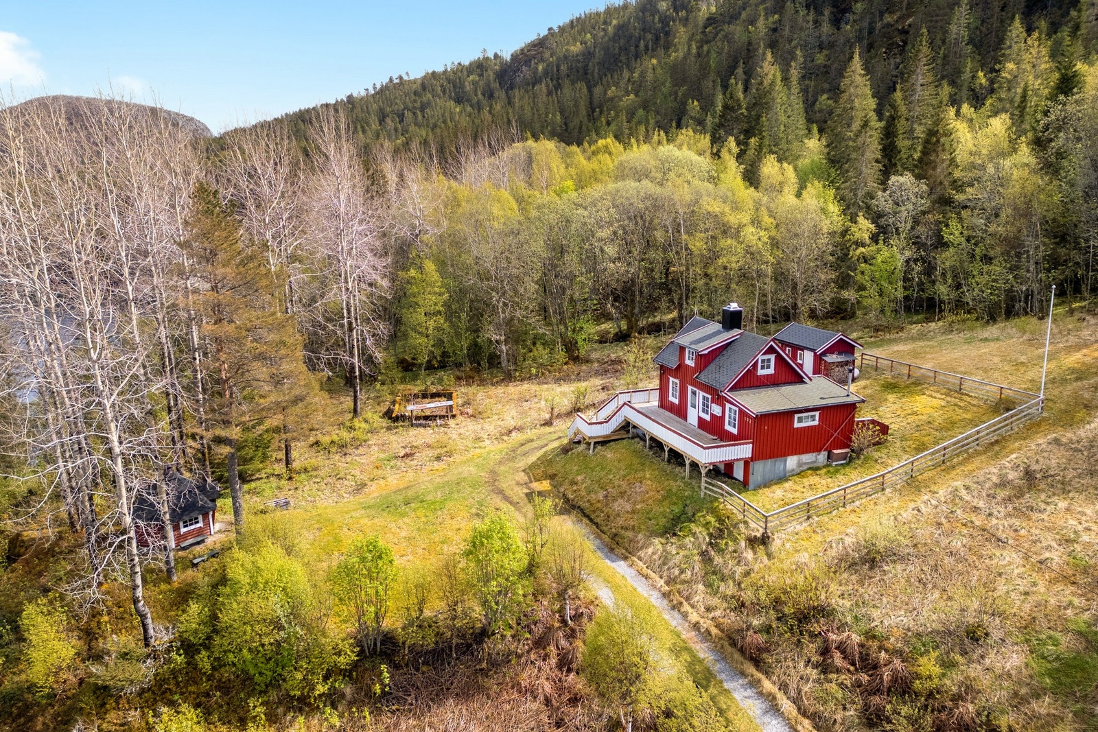 Tilbaketrukket og landlig beliggenhet. Galleribilde